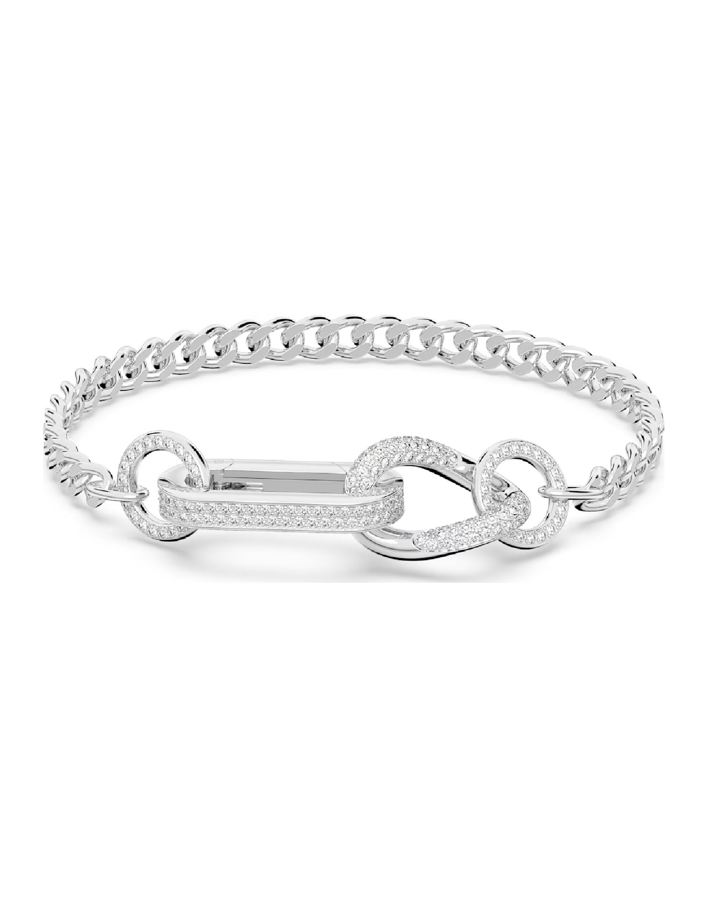Swarovski 5642597 Swarovski DEXTERA Pavé Bracelet Size L, White Tone Bracelets