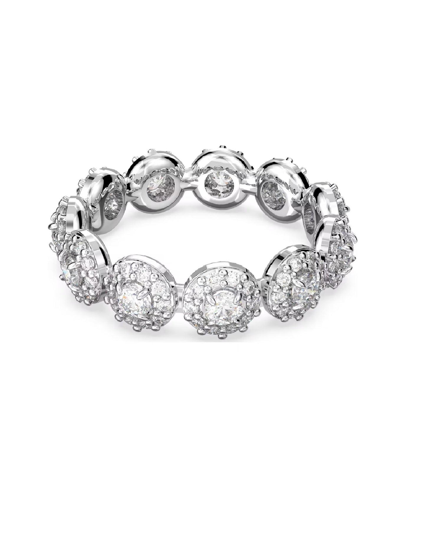 Swarovski 5642607 Swarovski Constella RING Round Cut Size 60, Rhodium Plated Rings