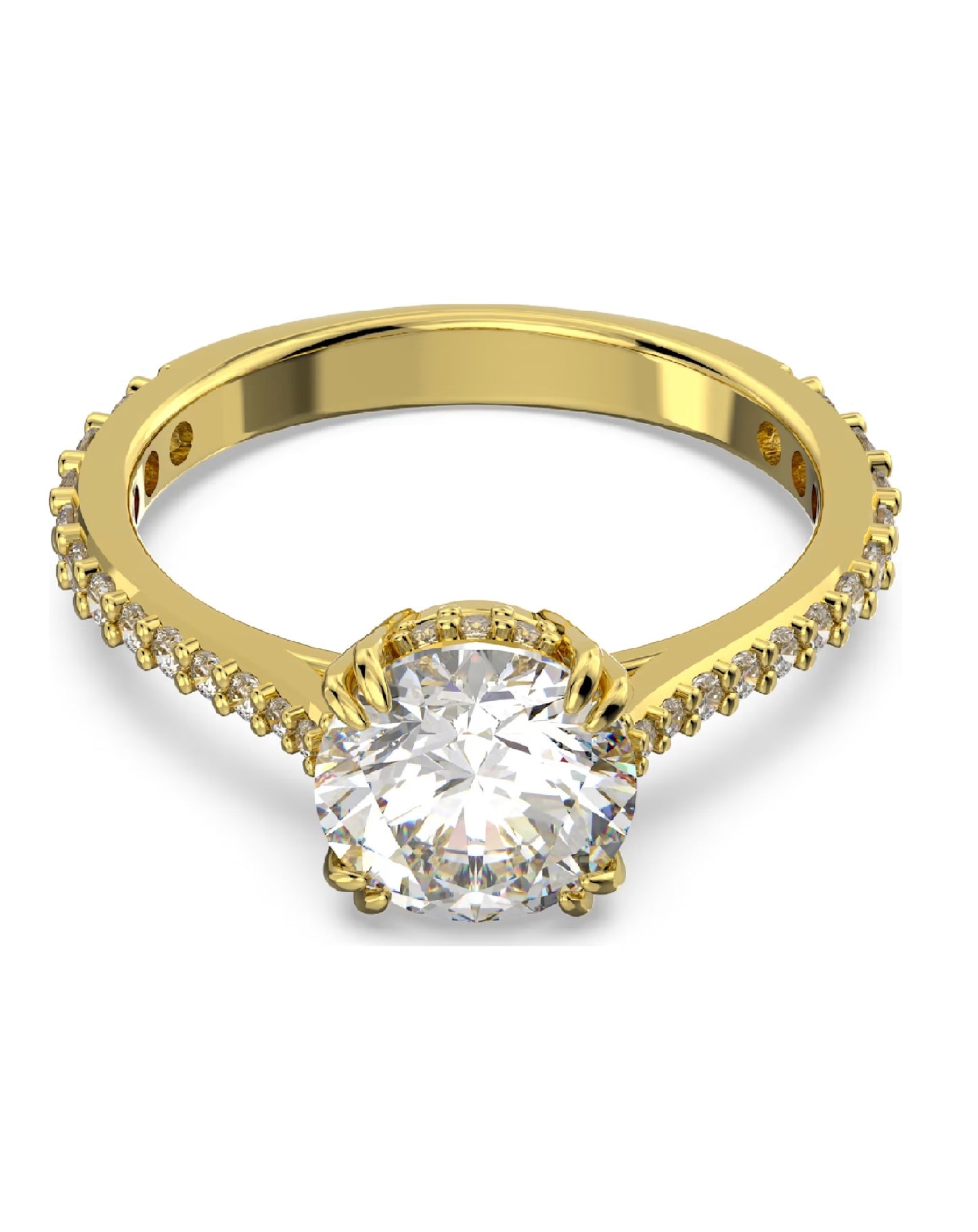 Swarovski 5642617 Swarovski Constella, Cocktail Ring Size 52, Yellow Gold Tone Rings