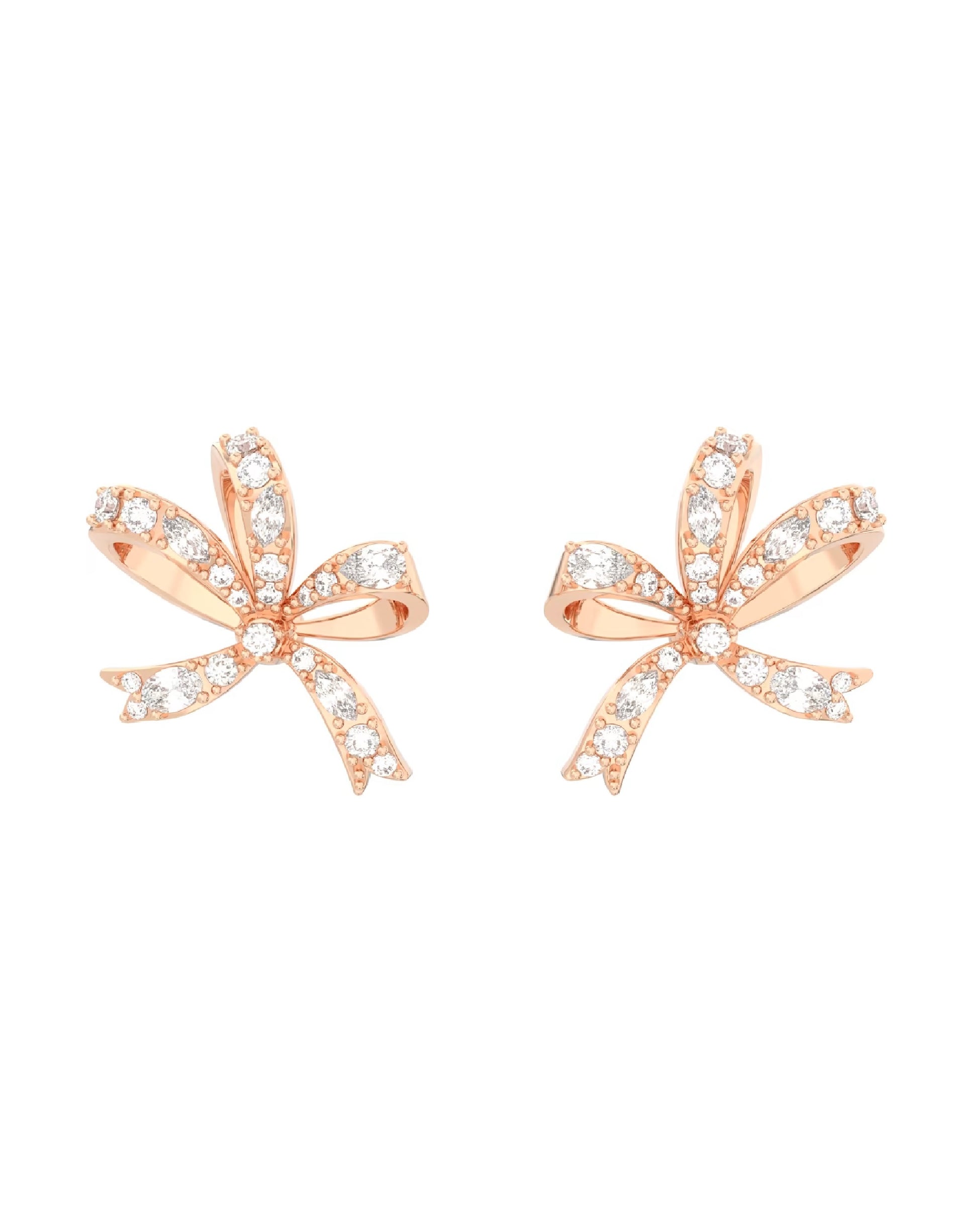 Swarovski 5647572 Swarovski Volta Earrings, Rose GOLD Tone/White Rhodium Earrings