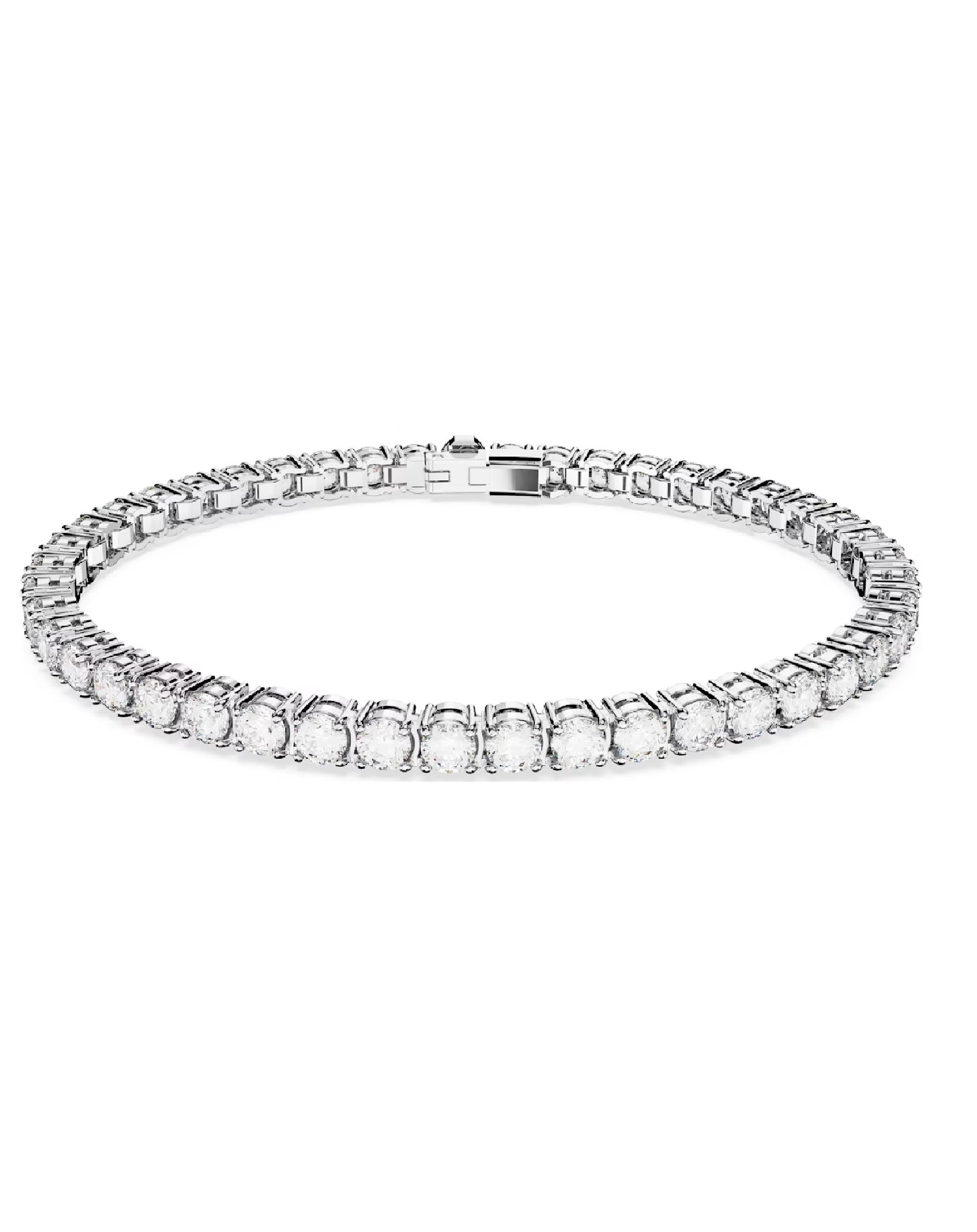Swarovski 5648938 Swarovski Matrix BRACELET Size L, White Rhodium Bracelets