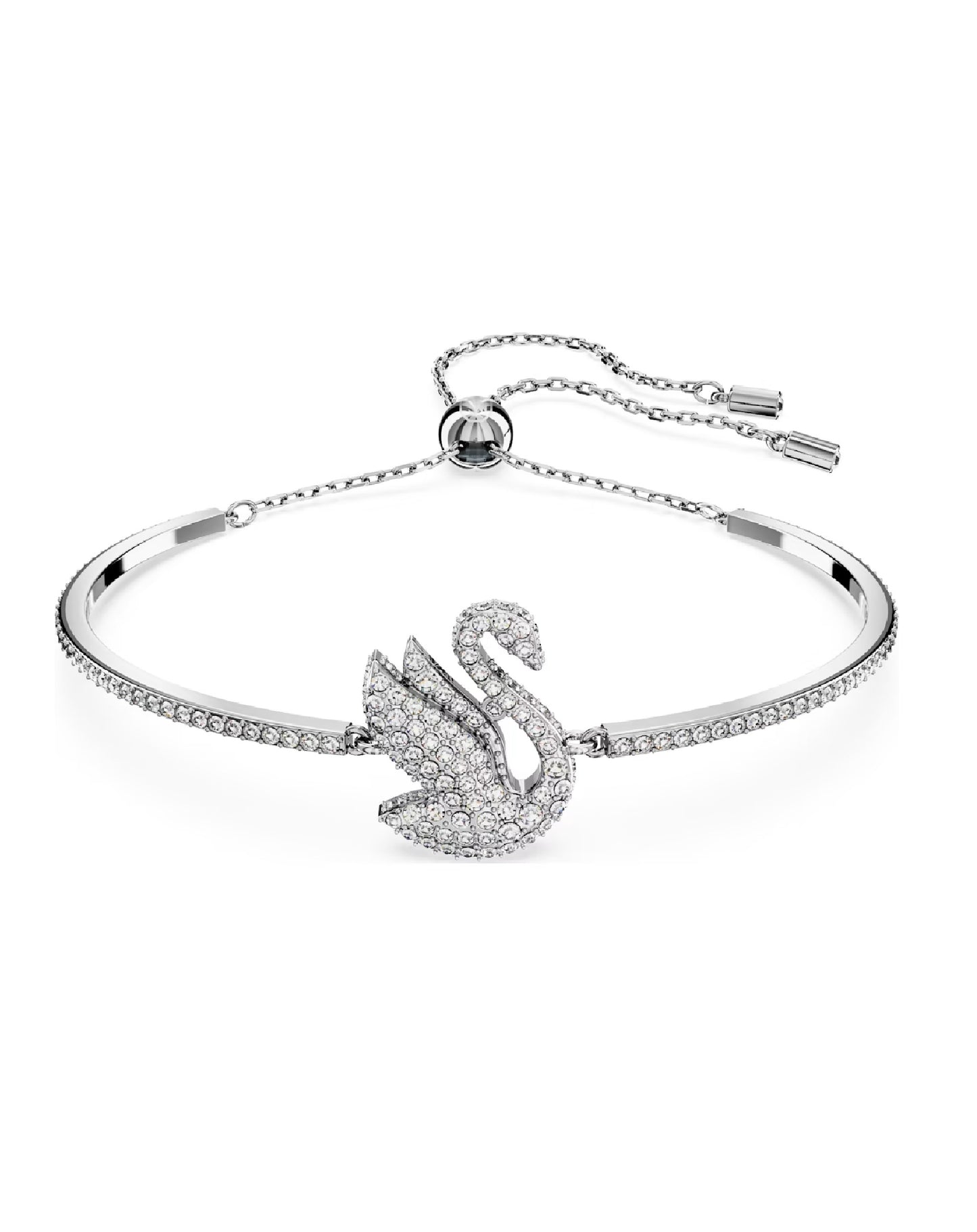 Swarovski 5649772 Swarovski SWAN Bangle Size S, Rhodium Plated Bracelets