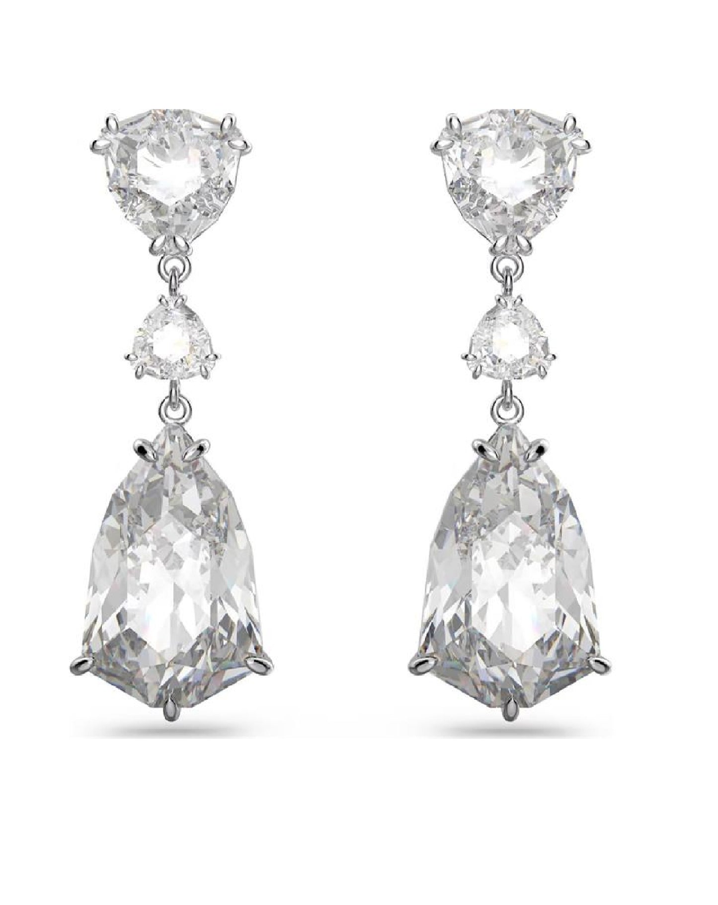 Swarovski 5652038 Swarovski Mesmera Drop EARRINGS, White Tone, Round Cut Earrings
