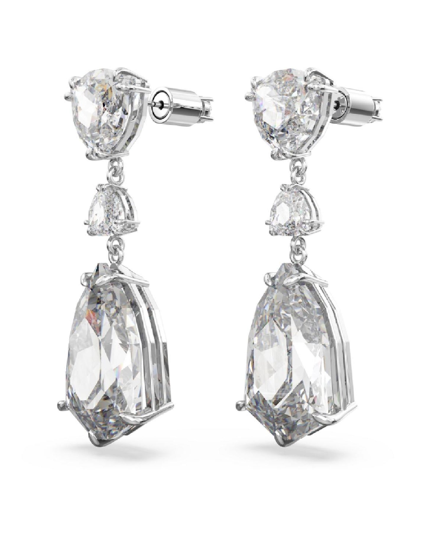 Swarovski 5652038 Swarovski Mesmera Drop EARRINGS, White Tone, Round Cut Earrings