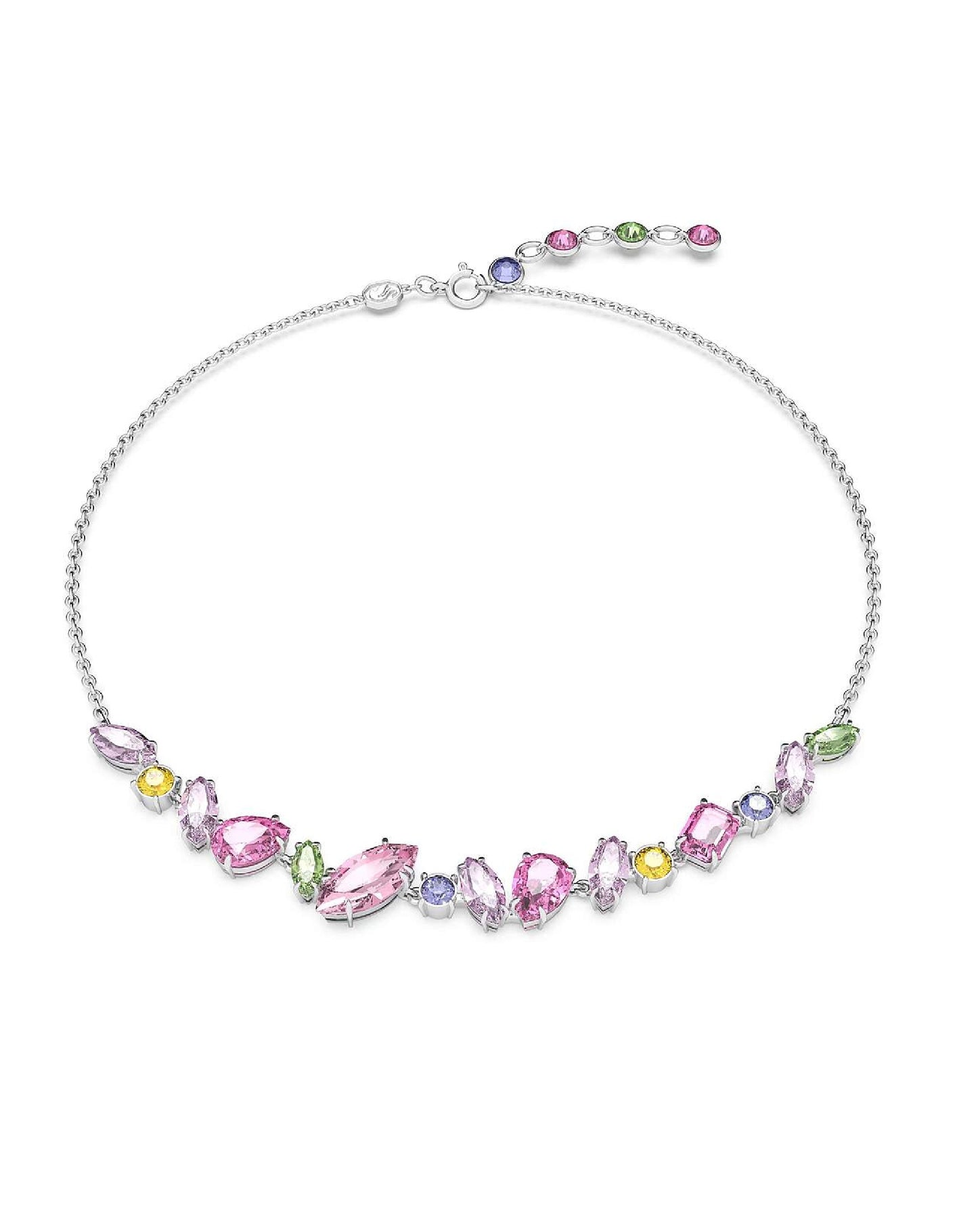 Swarovski 5658398 Swarovski Gema Collection lll Necklace, Rhodium Plated Multicolored Necklaces