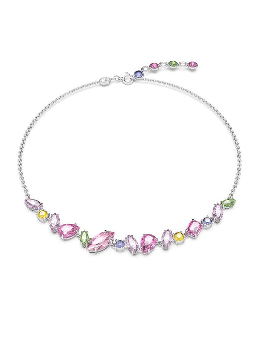 Swarovski 5658398 Swarovski Gema Collection lll Necklace, Rhodium Plated Multicolored Necklaces