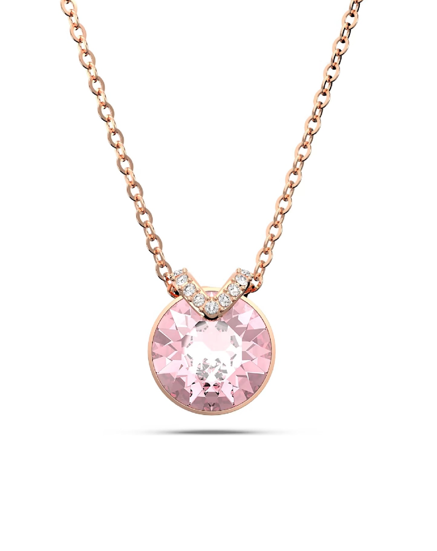 Swarovski 5662088 Swarovski Bella V Pendant, ROSE Gold Tone Plated Necklaces