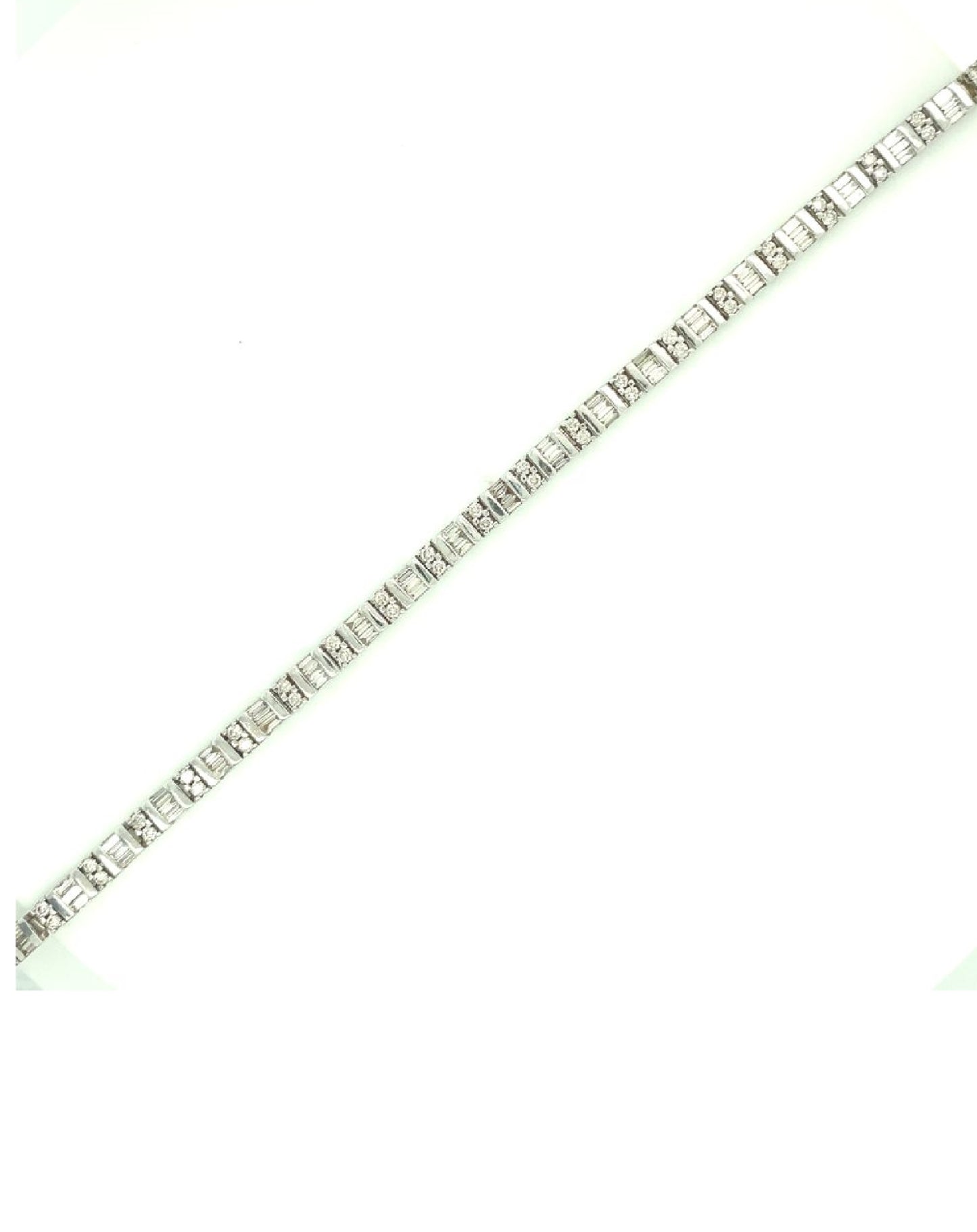 Diamonds 14Kt Baguette, Brilliant, Bracelet Bracelets