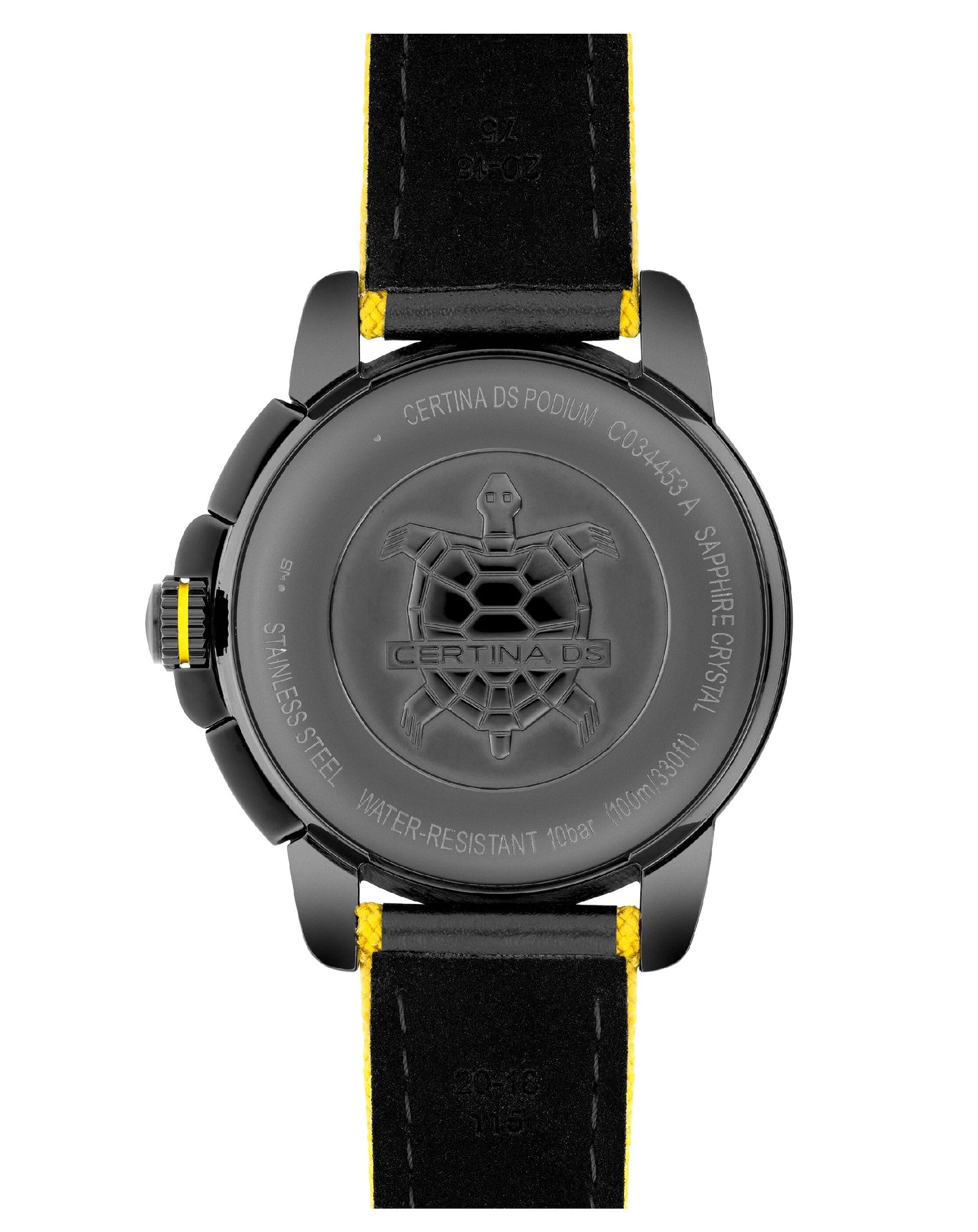 Certina C034.453.36.367.00 Certina DS PODIUM Lap Timer YELLOW Dial Watch