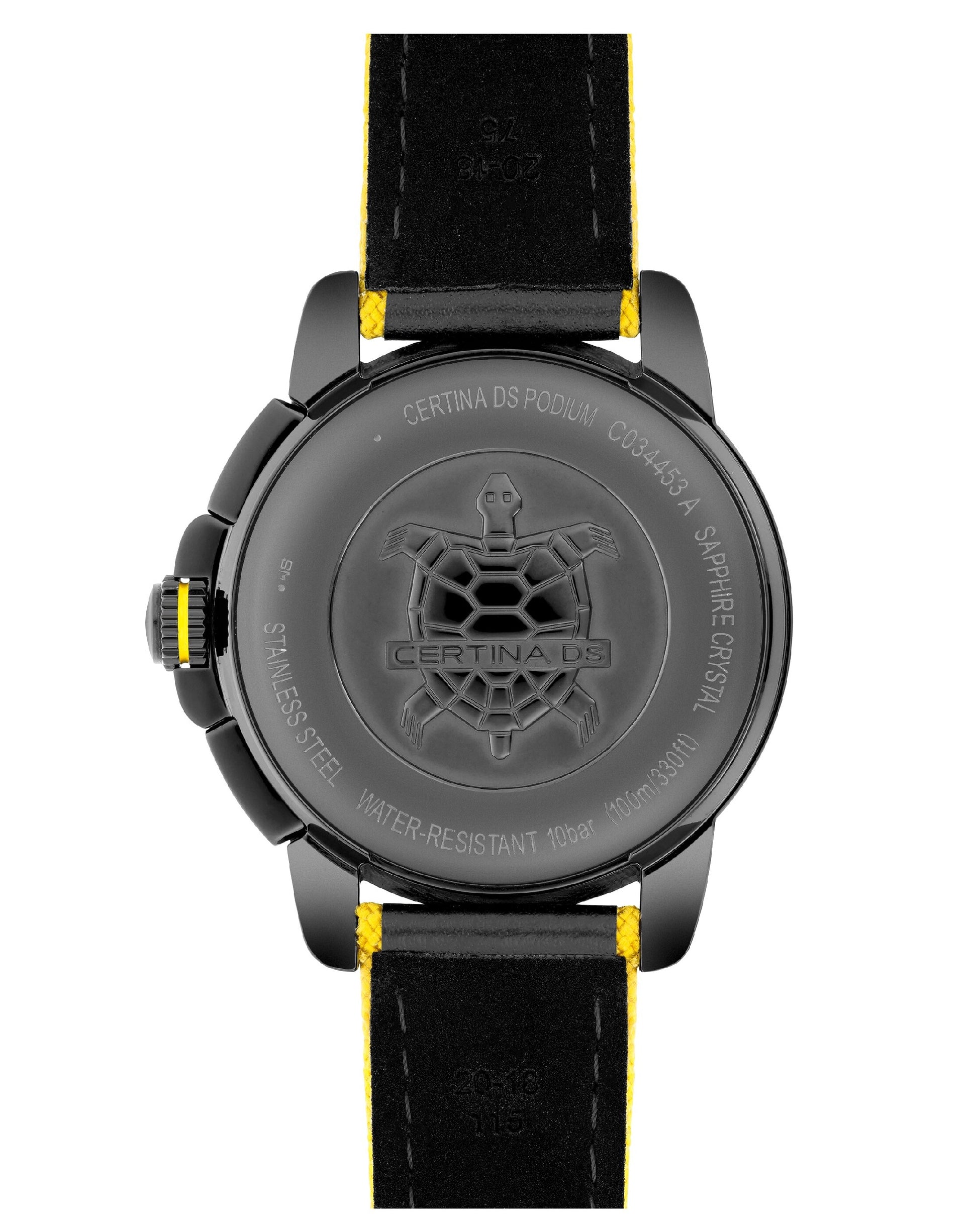 Certina C034.453.36.367.00 Certina DS PODIUM Lap Timer YELLOW Dial Watch