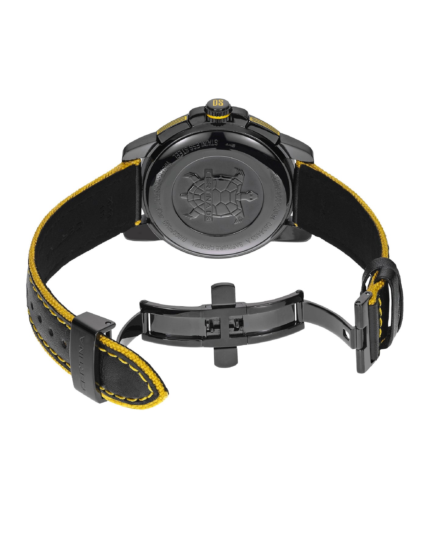 Certina C034.453.36.367.00 Certina DS PODIUM Lap Timer YELLOW Dial Watch