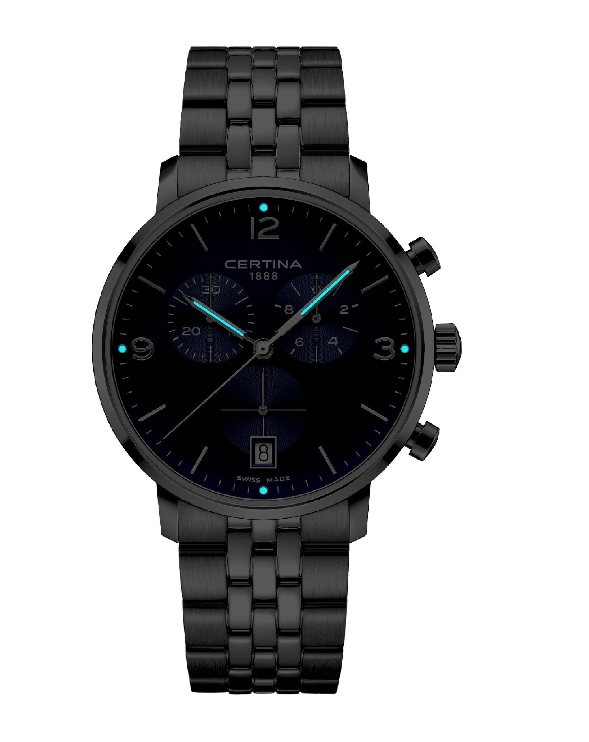Certina C035.417.11.057.00 Certina BLACK Dial DS CAIMANO Chronograph Watch