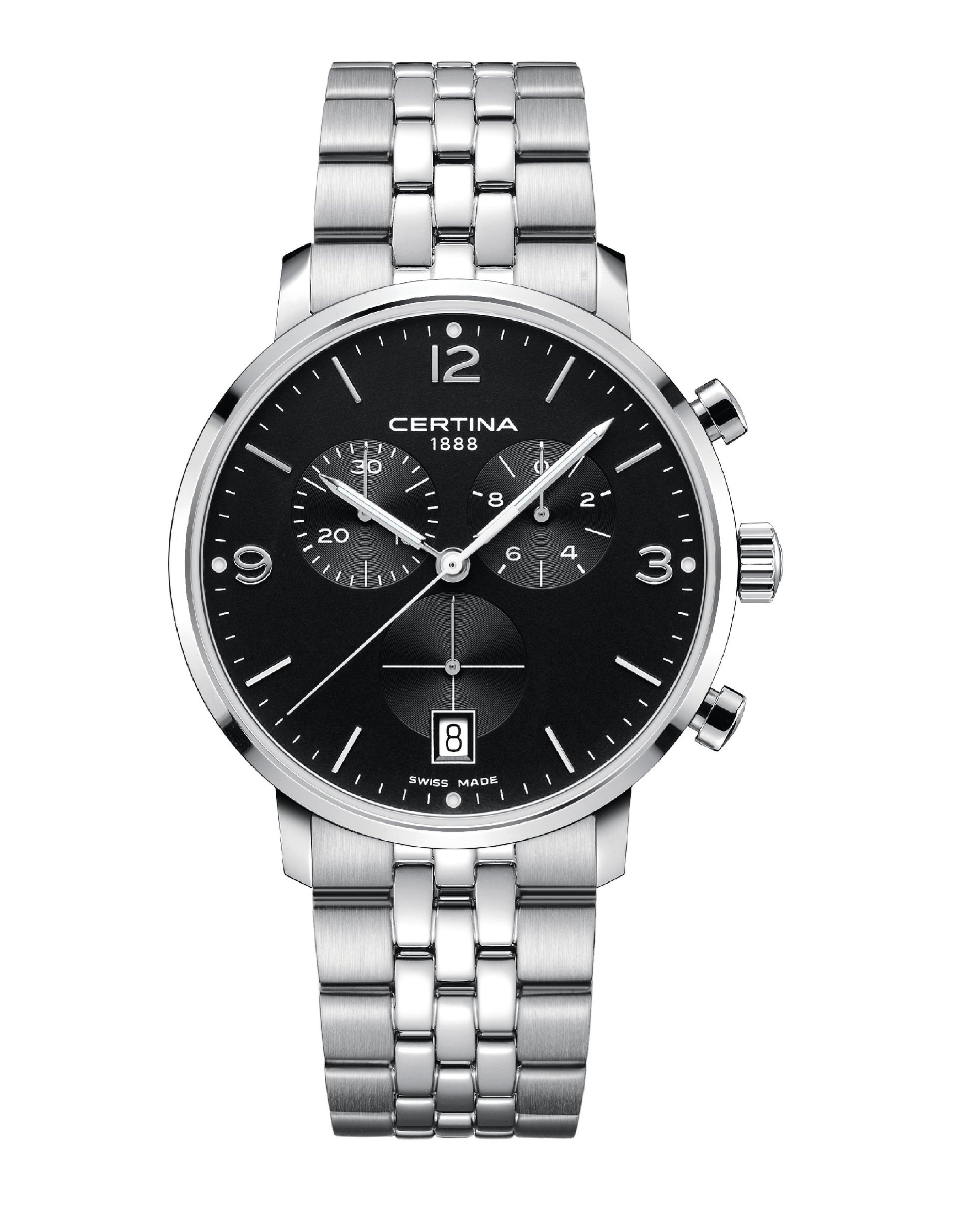 Certina C035.417.11.057.00 Certina BLACK Dial DS CAIMANO Chronograph Watch