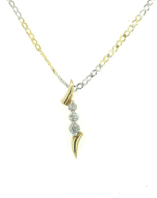 Diamonds 14 Kt Unusual Artistic Diamond Pendant Necklaces