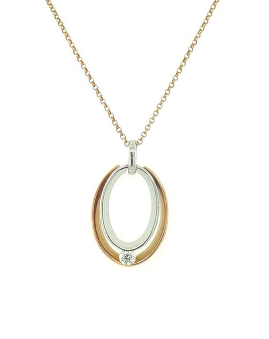 Diamonds 18 Kt Circle Diamond Pendant Necklaces