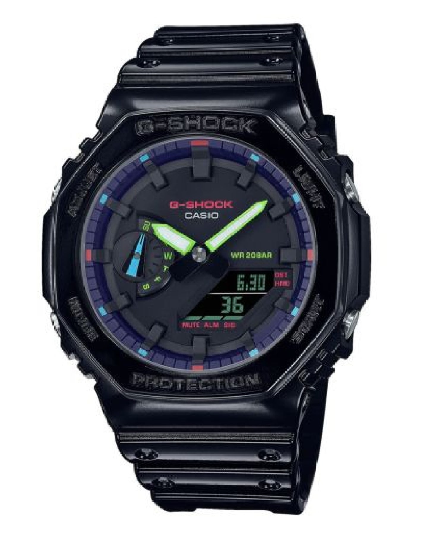 Casio GA-2100RGB-1AER Casio G-SHOCK, RAINBOW Dial Watch