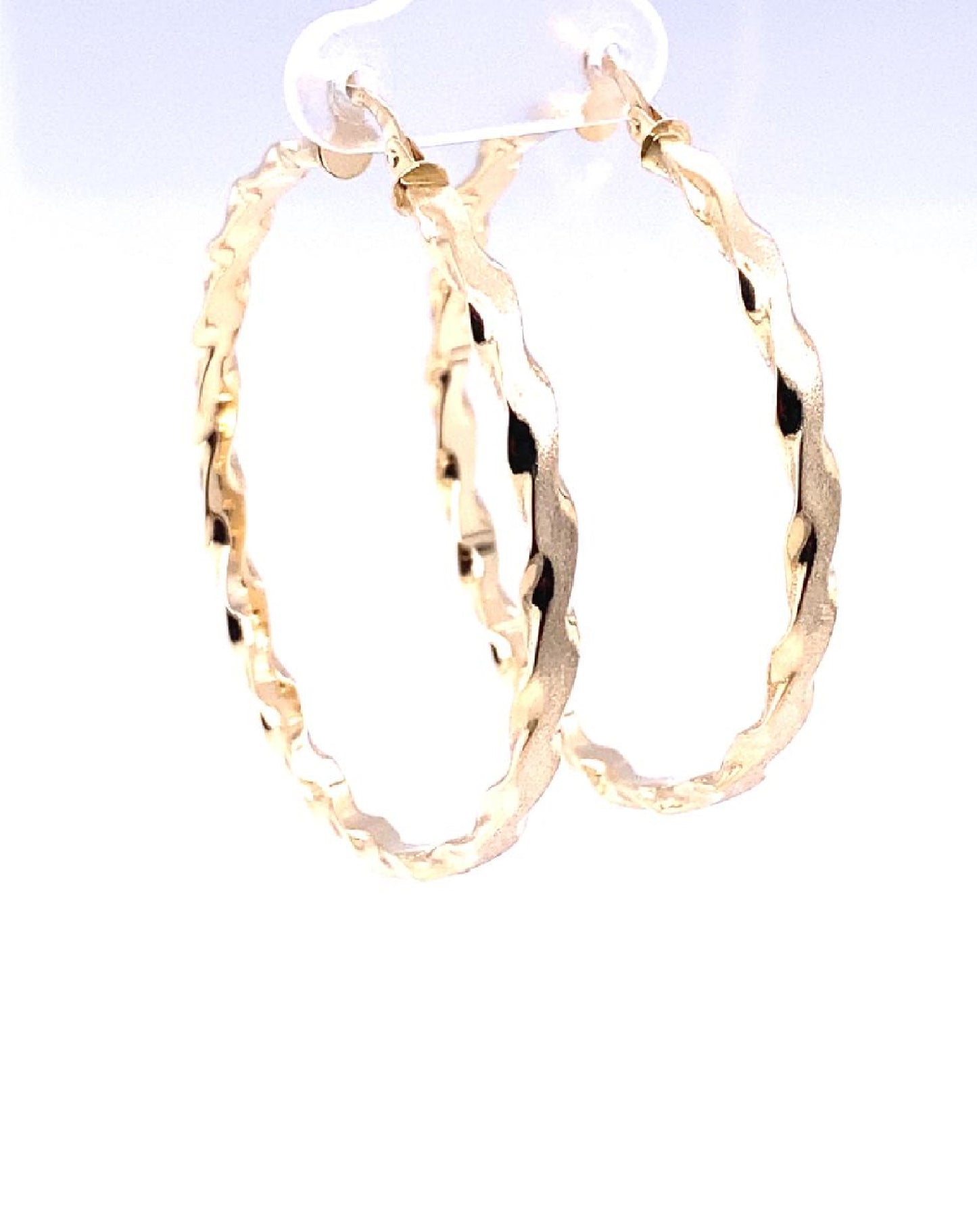 Gold 18 Kt Gold Earrings Twisted Hoop Jewelry