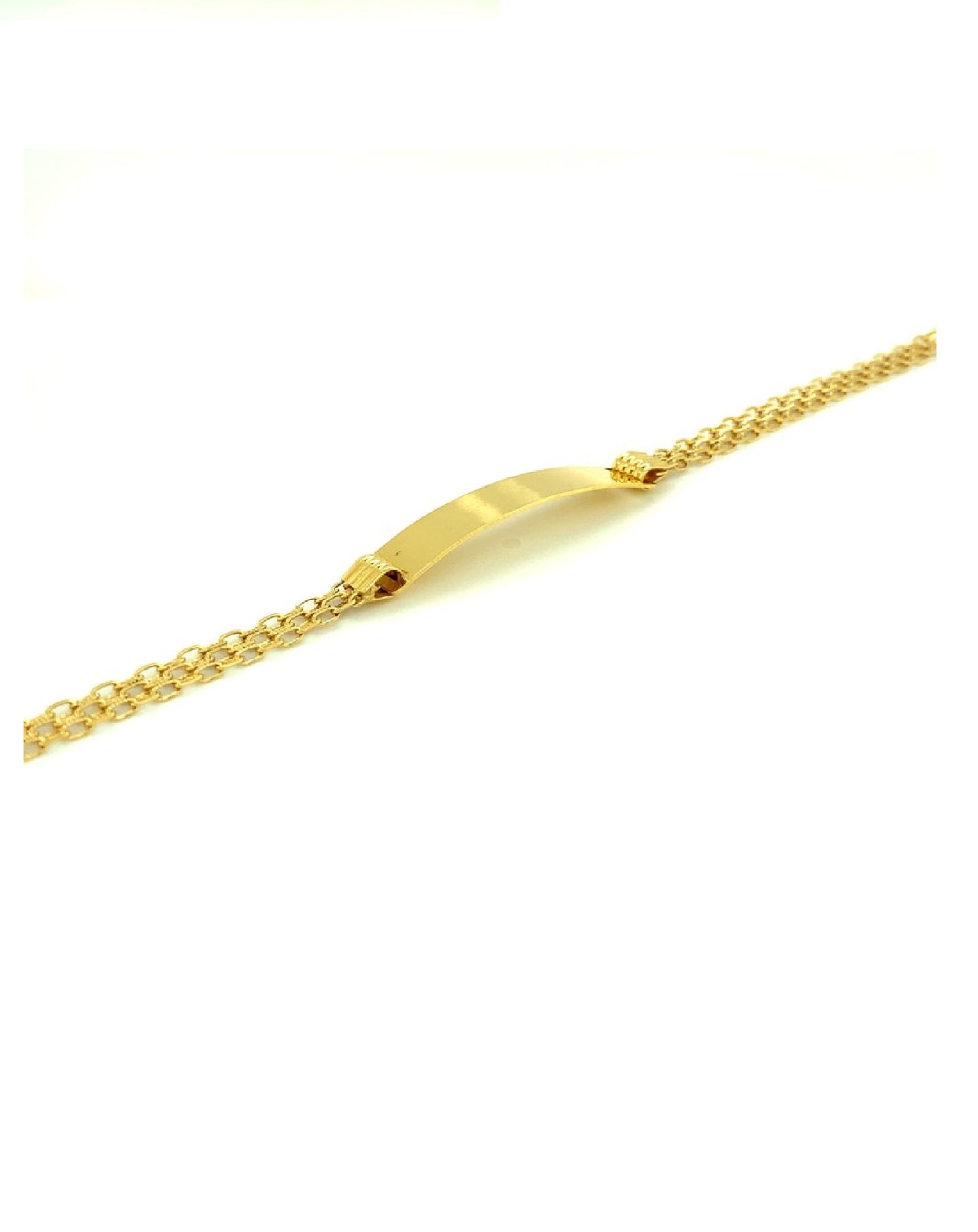 Gold Yellow Gold 18 Kt Exclusive Bracelet With Plate Jewelry