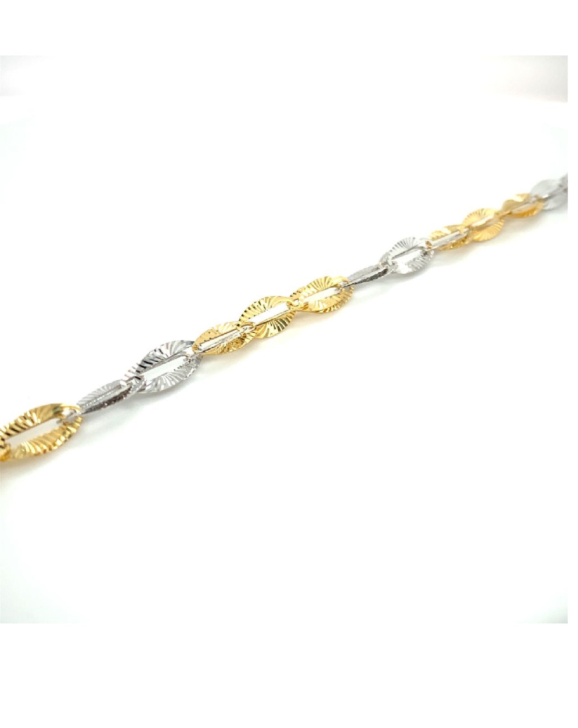 Diamonds 18 Kt 2 Tone circle Gold Bracelet Bracelets