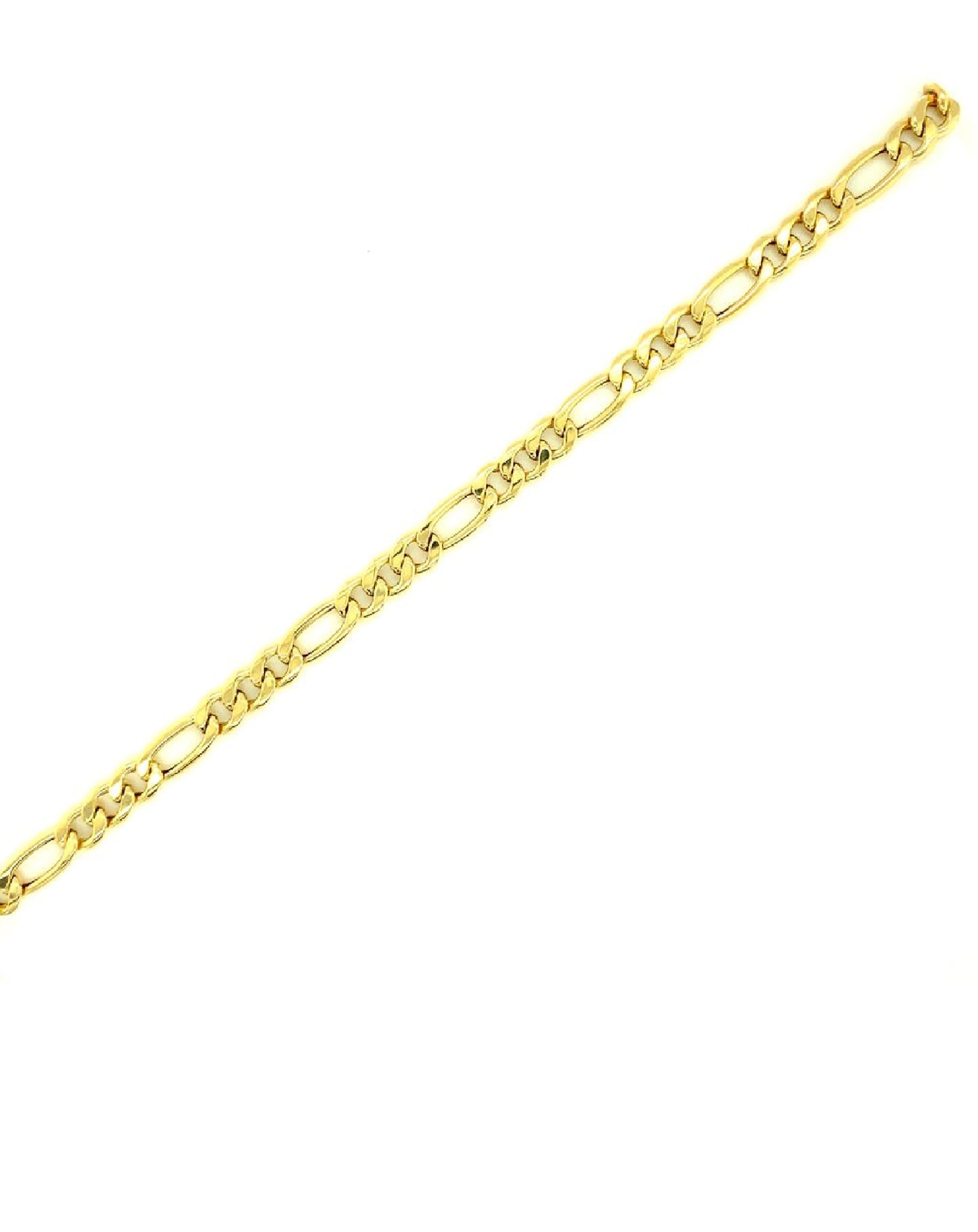Gold 18 Kt Figaro Gold Bracelet Jewelry