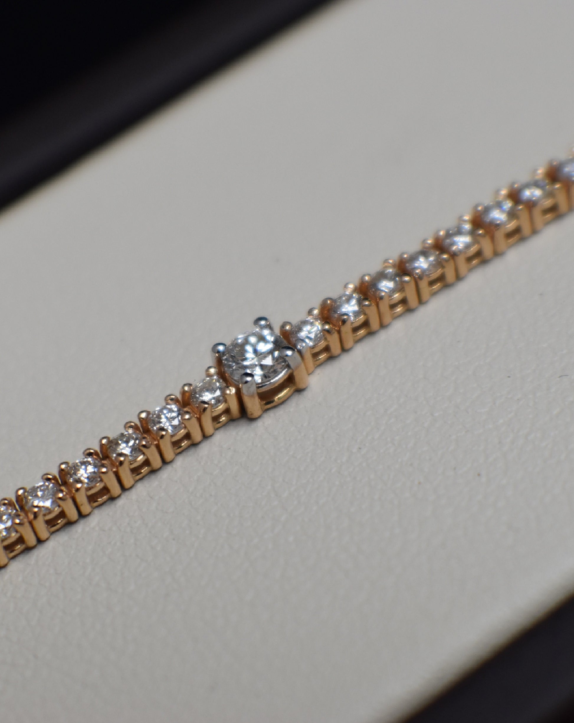 Diamonds Rose Gold Pave Diamond Bracelet, 2.56 CT Bracelets