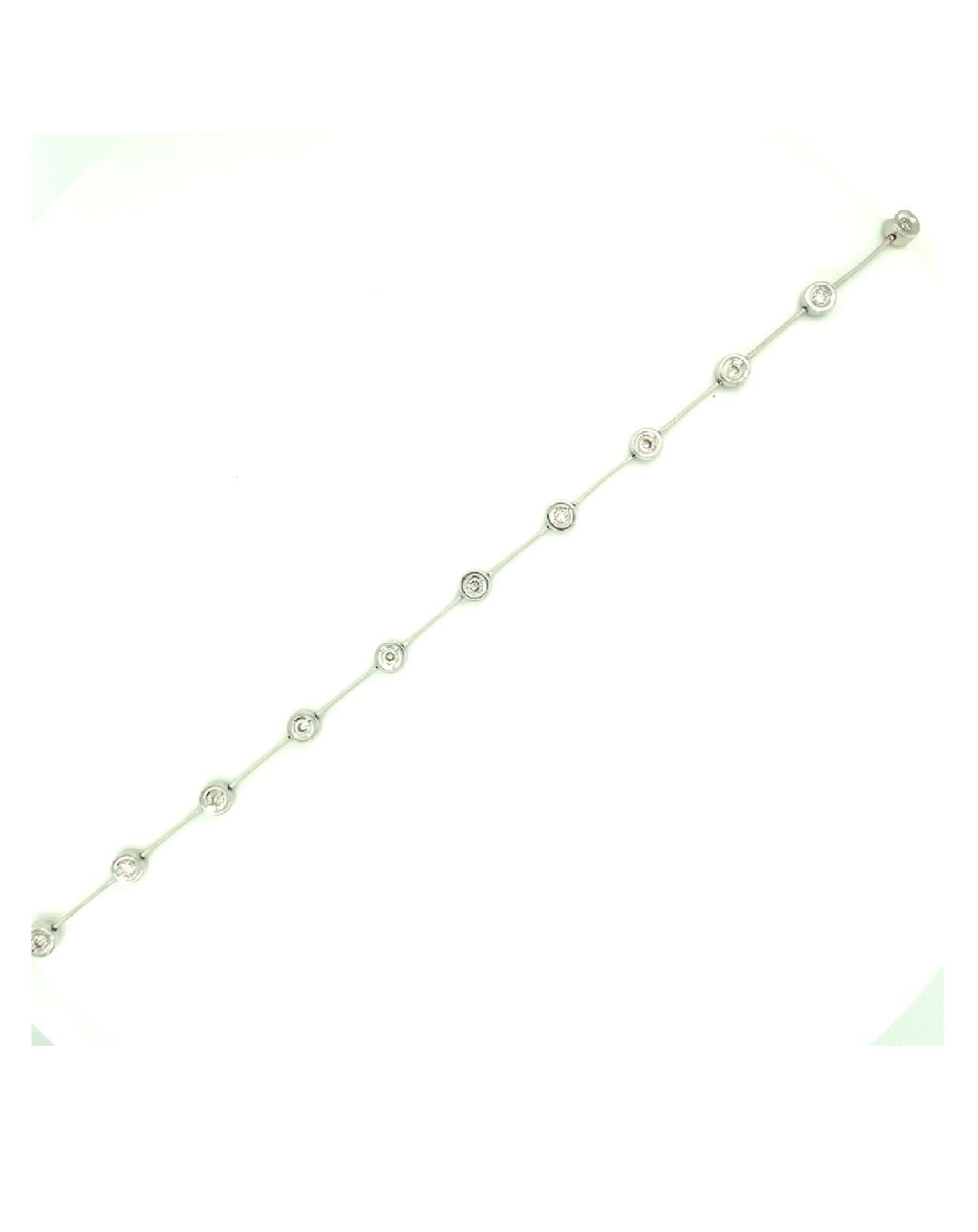 Diamonds 18 Kt White Gold Dainty Diamond Bracelet Bracelets