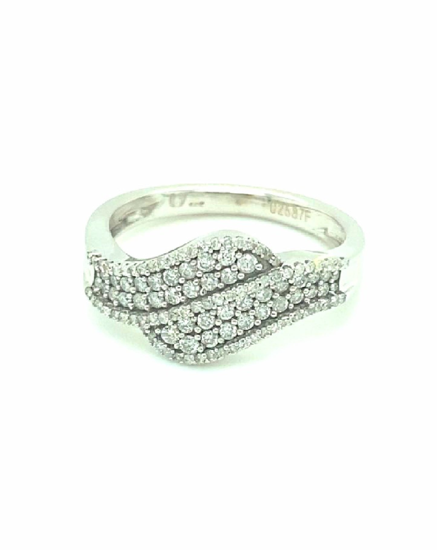 Diamonds Double Waves Diamond Ring, 0.51 CT Rings