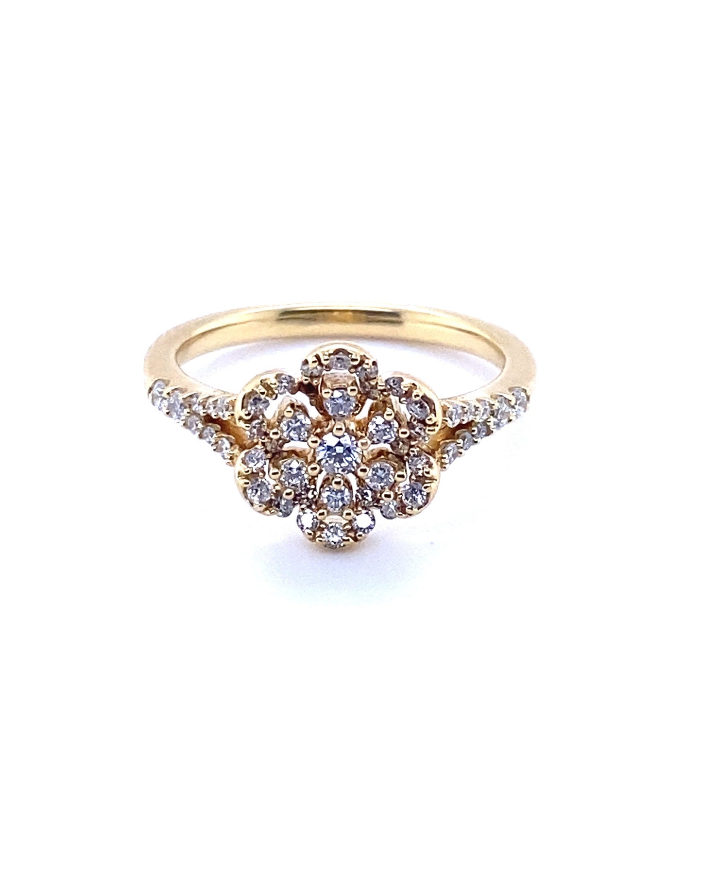 Diamonds Floral Design Diamond Ring, 0.50 Ct Rings