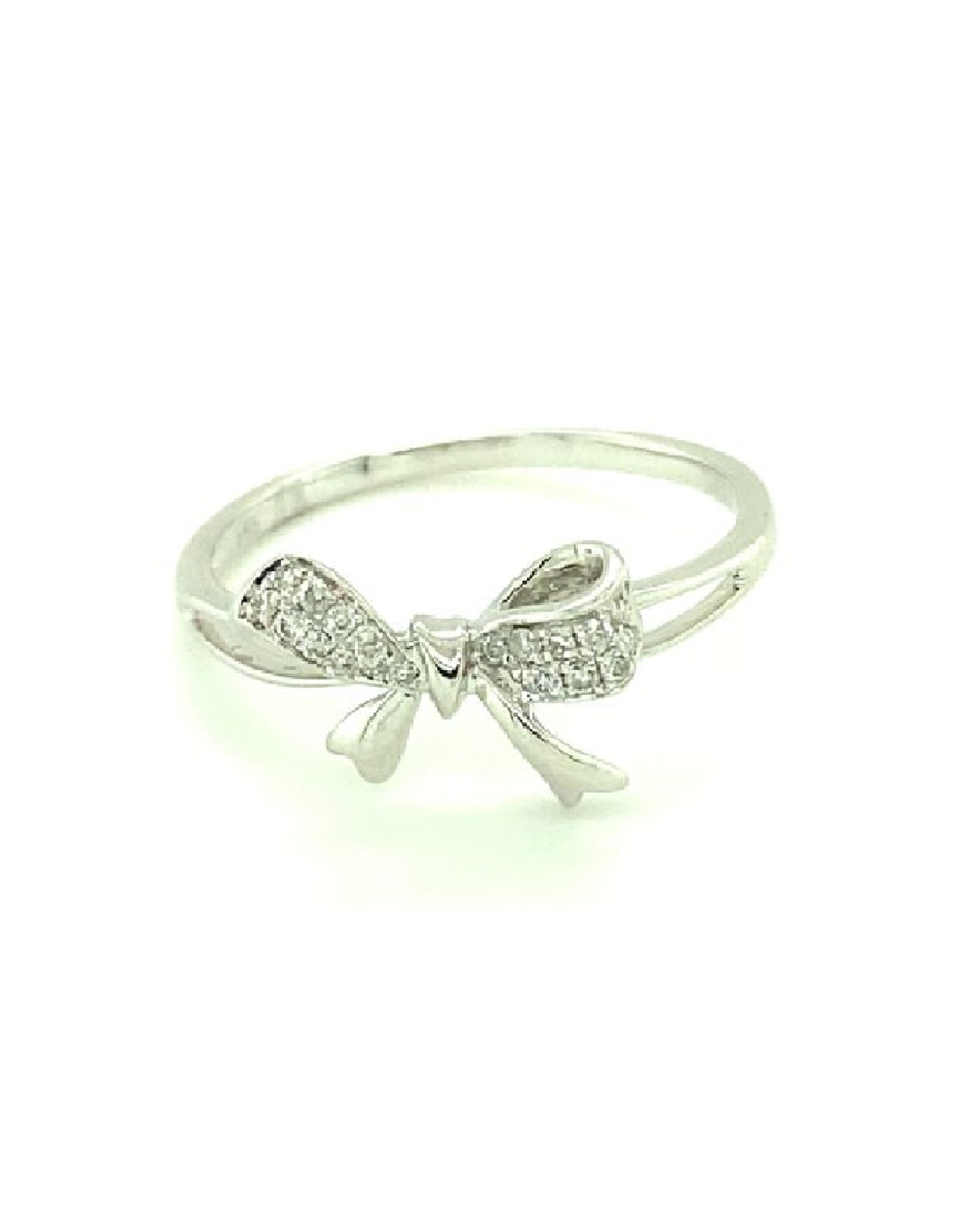 Diamonds 14 Kt Bow Shaped Diamond Ring Rings