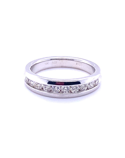 Diamonds Channel Setting 10 Diamond Ring, 0.81 CT Rings
