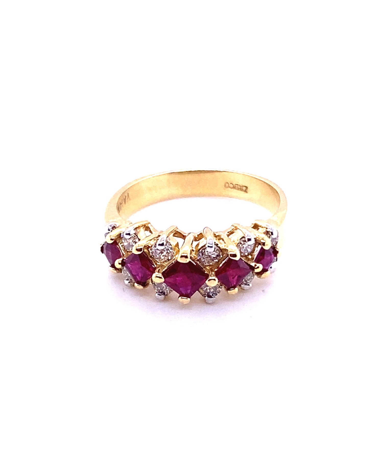Diamonds Round Cut Ruby Diamond Ring 1.33 CT , 0.56 CT Rings