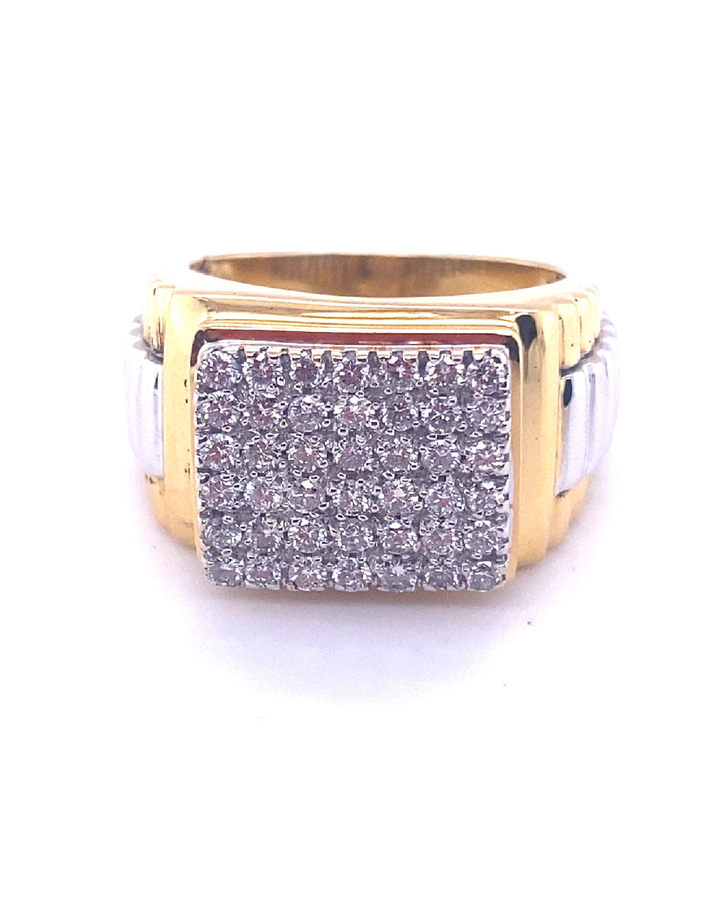 Diamonds Yellow Gold Men's Diamond Ring Rings