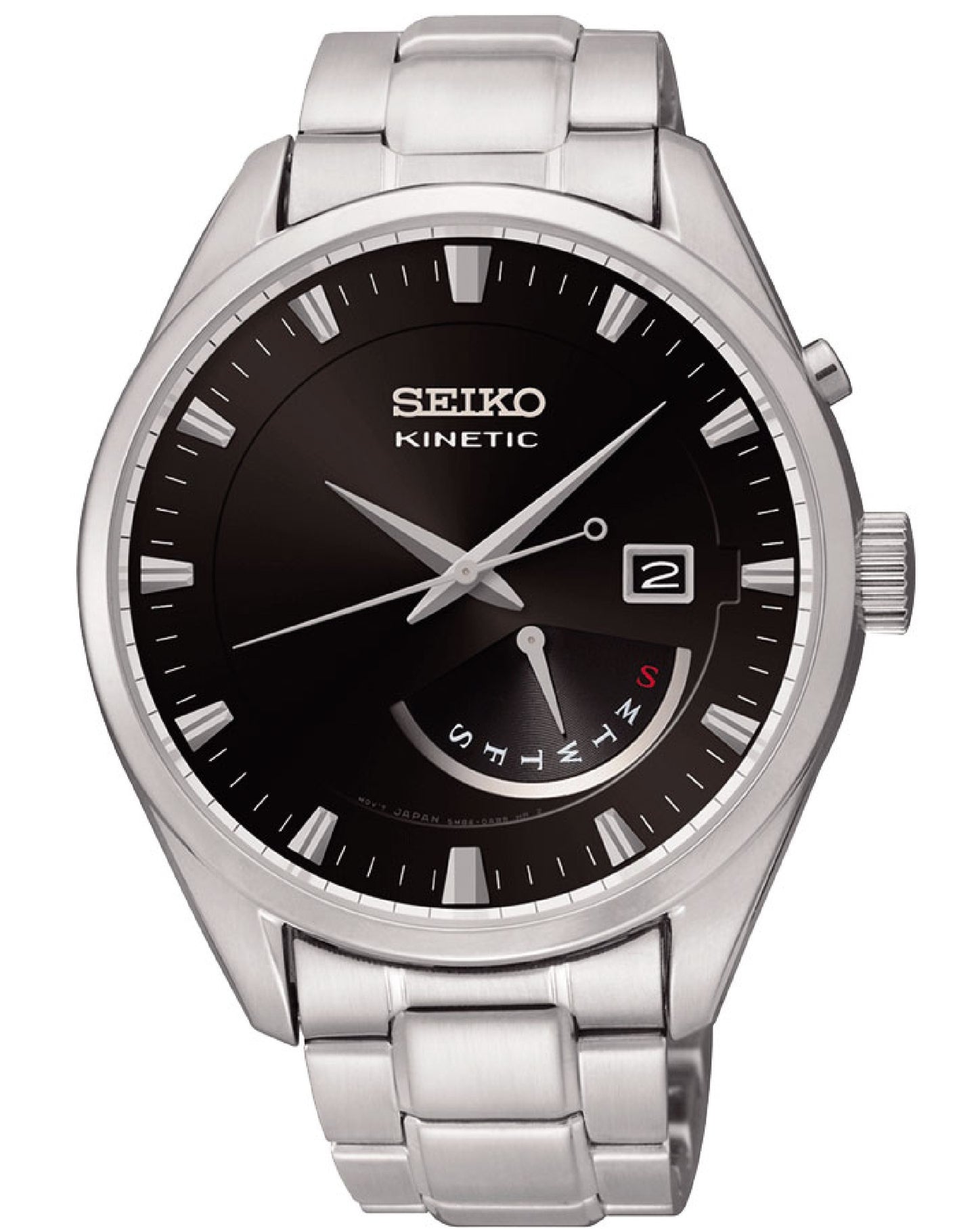 Seiko SRN045P1 Seiko Kinetic Movement Day & Date Watch
