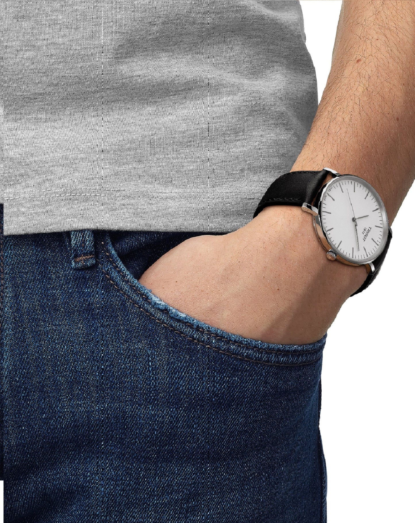 Tissot T109.610.16.031.00 Tissot Everytime LARGE Black Leather 42.00MM Watch