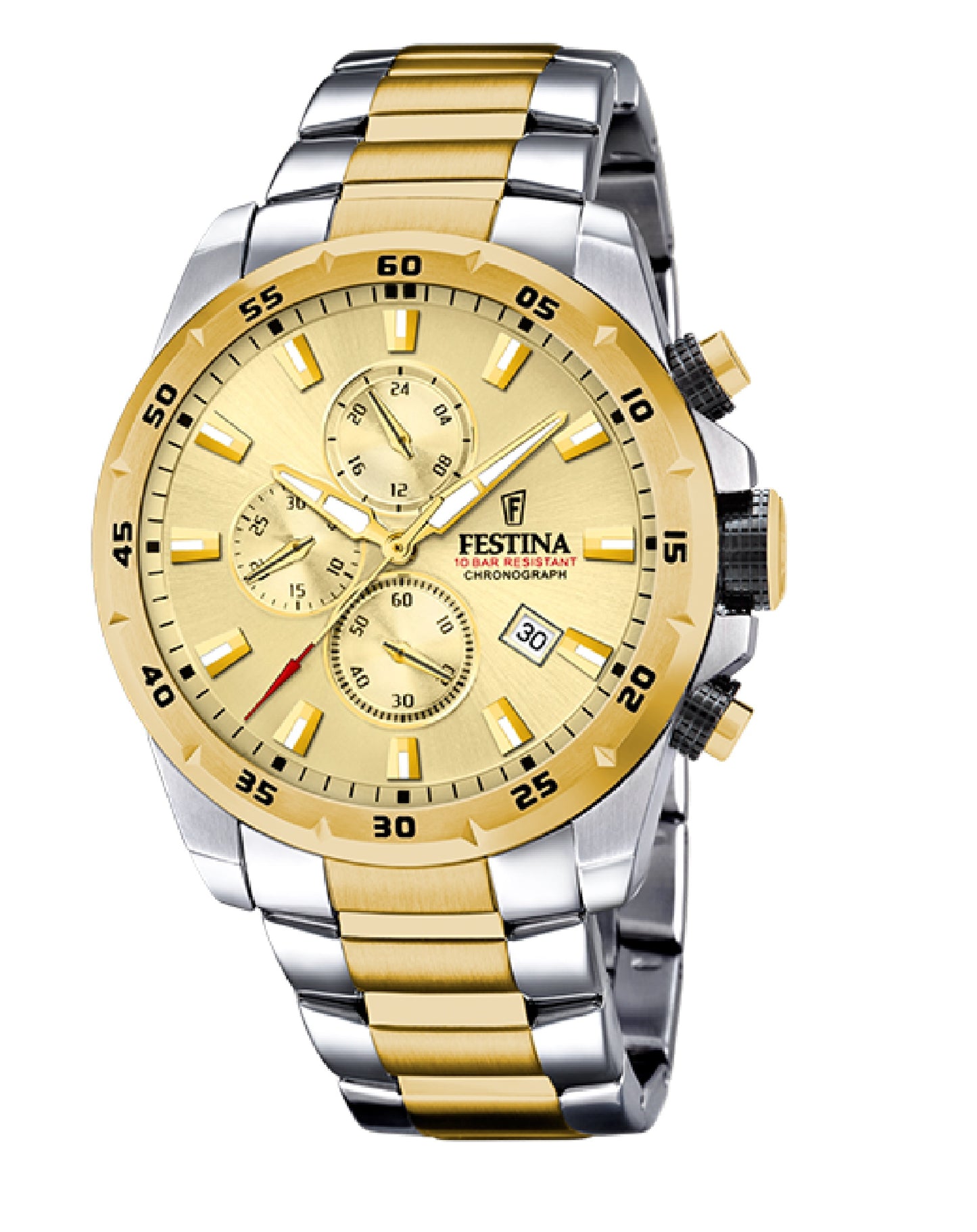 Festina F20562/1 Festina Chronograph Yellow Gold Plated/Silver Watch