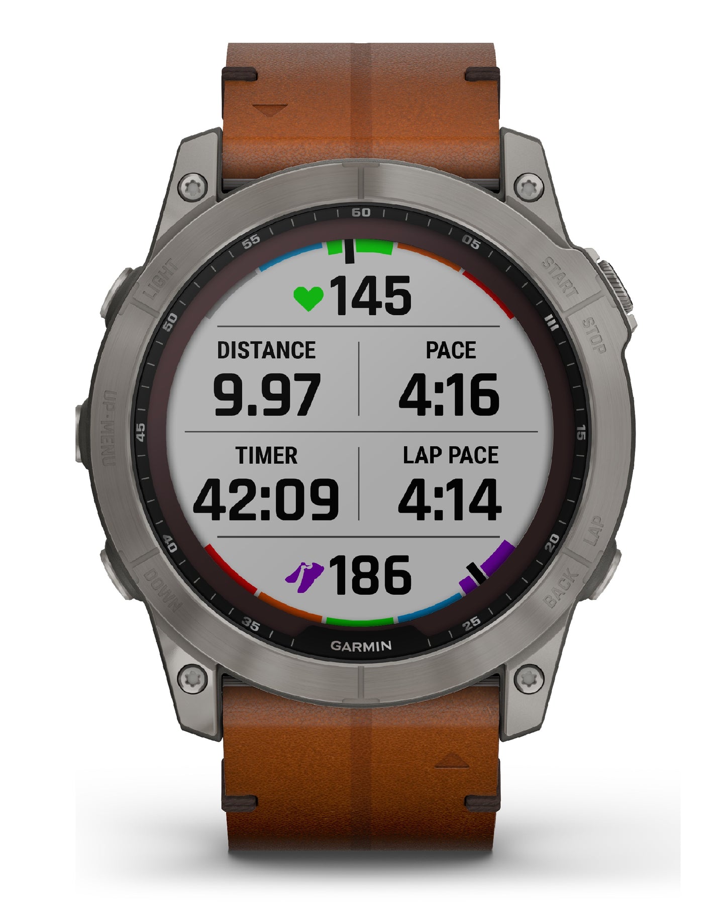 Garmin Garmin Fēnix 7X Leather Strap Solar Edition Watch