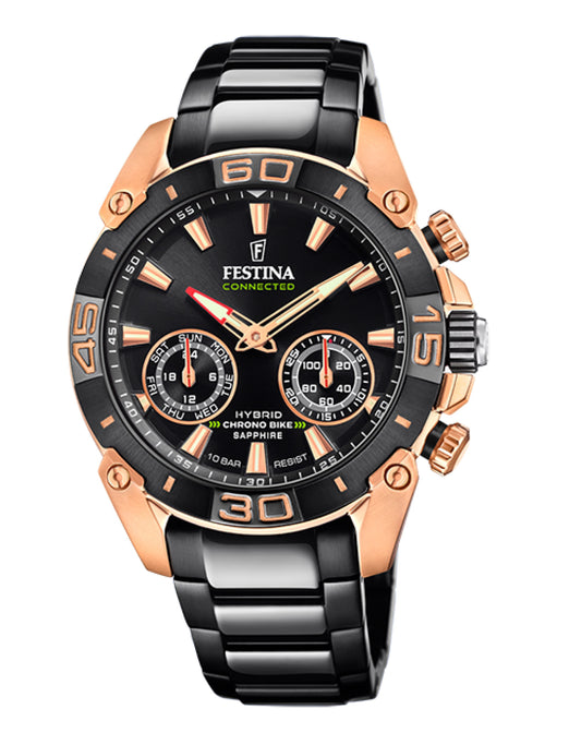 Festina F20548/1 Connected Festina Chrono Bike Rose Gold/Black Tone Watch