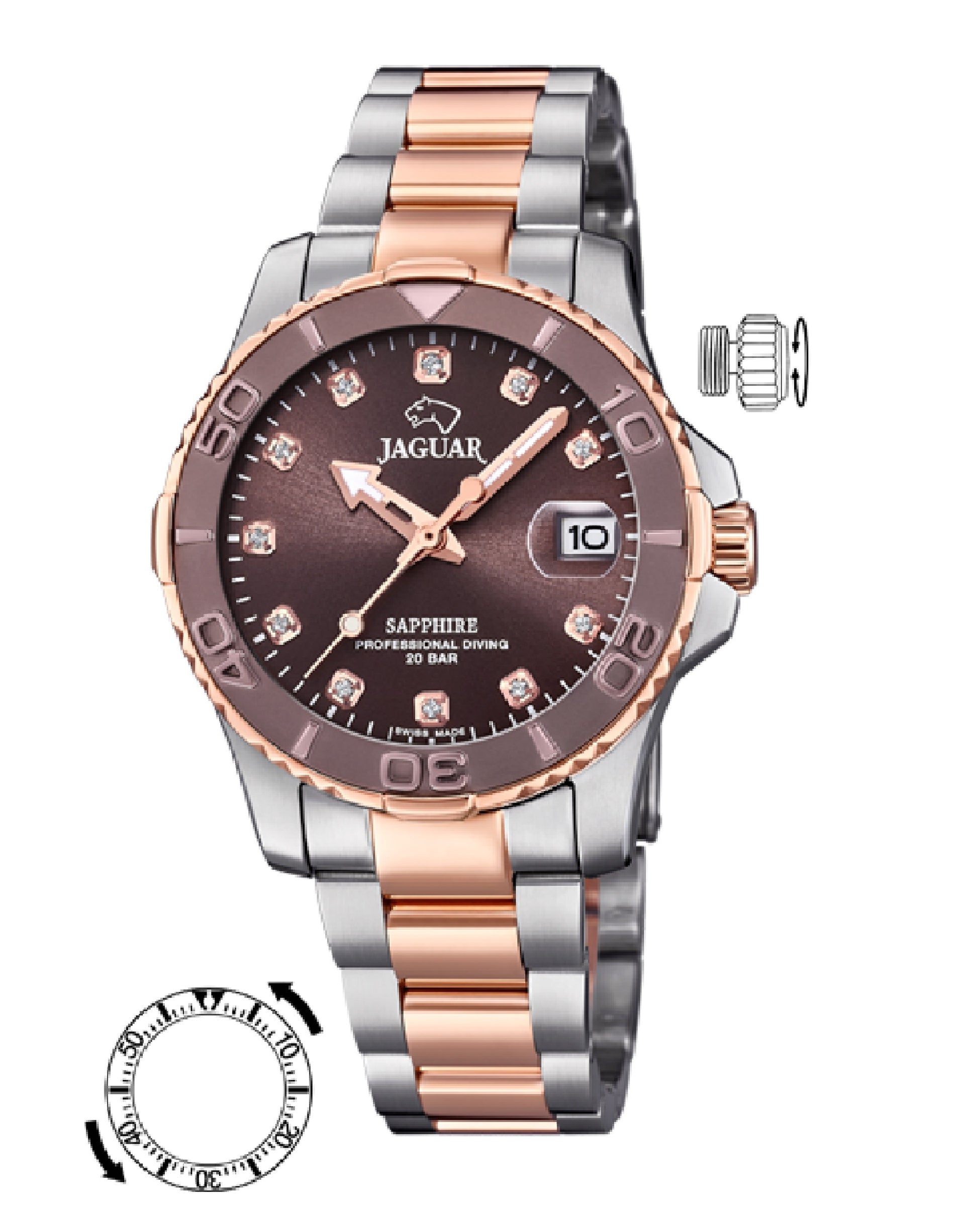 Jaguar Jaguar Rose Gold Plated J871/2 Watch