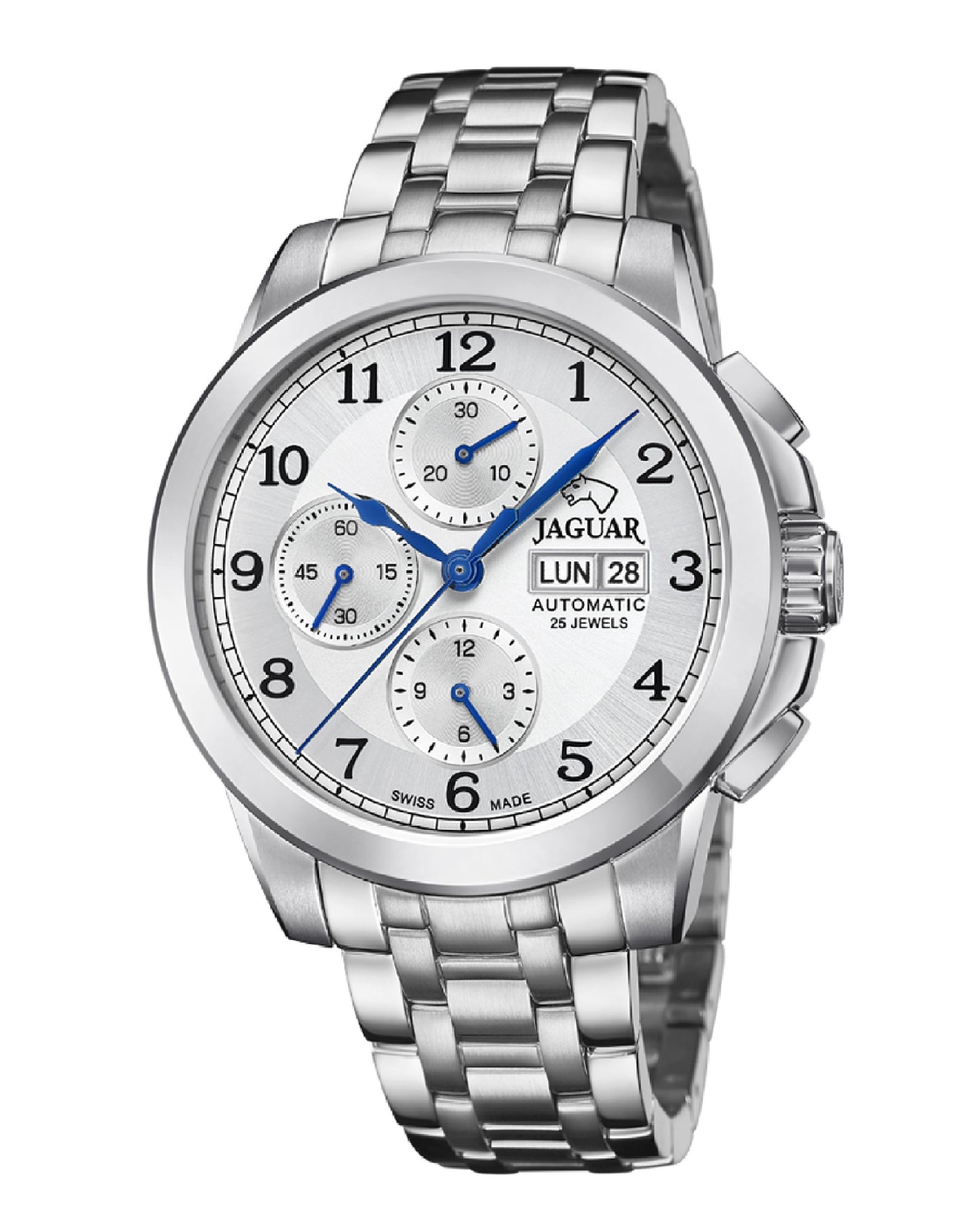 Jaguar J978/1 Jaguar Swiss Made Automatic Chronograph Silver Dial EXCLUSIVE WATCHES Watch