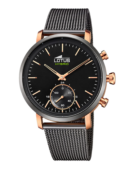 Lotus 18805/3 Lotus Hybrid Connected Black& Rose Gold Pvd Watch