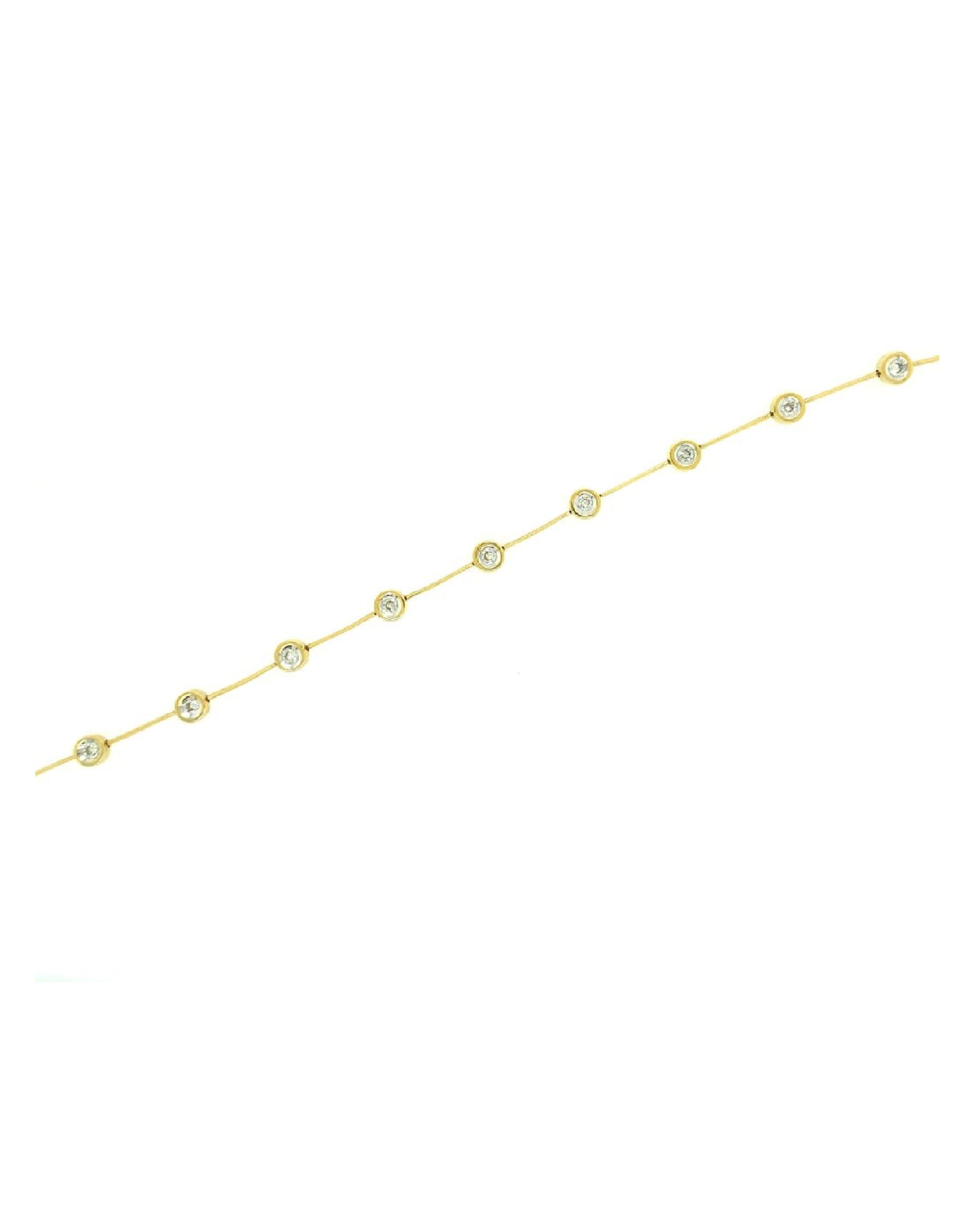 Diamonds 18 Kt Yellow Gold Dainty Diamond Bracelet Bracelets