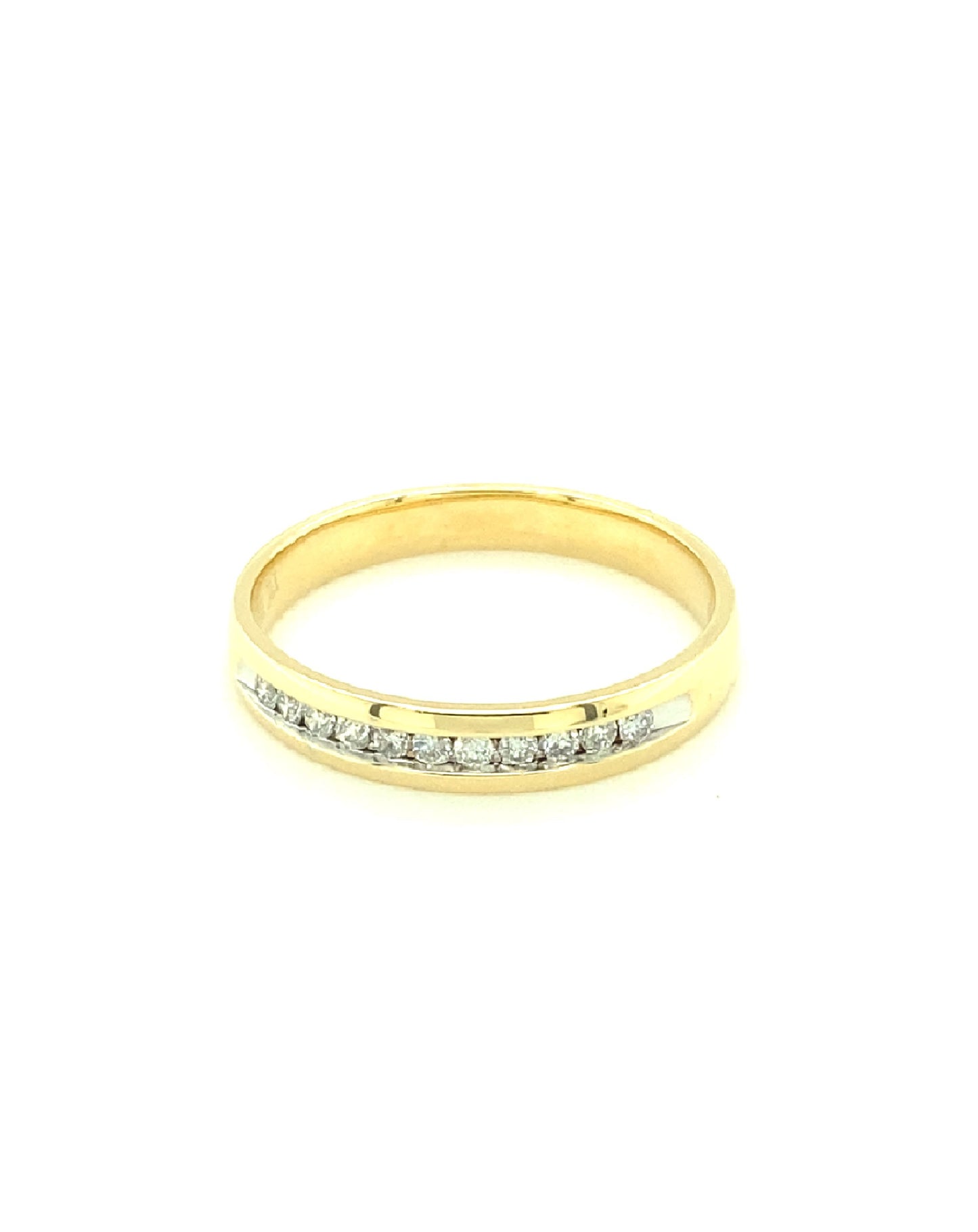 Diamonds Channel Setting 1 Row Diamond Ring 0.23 Ct Rings