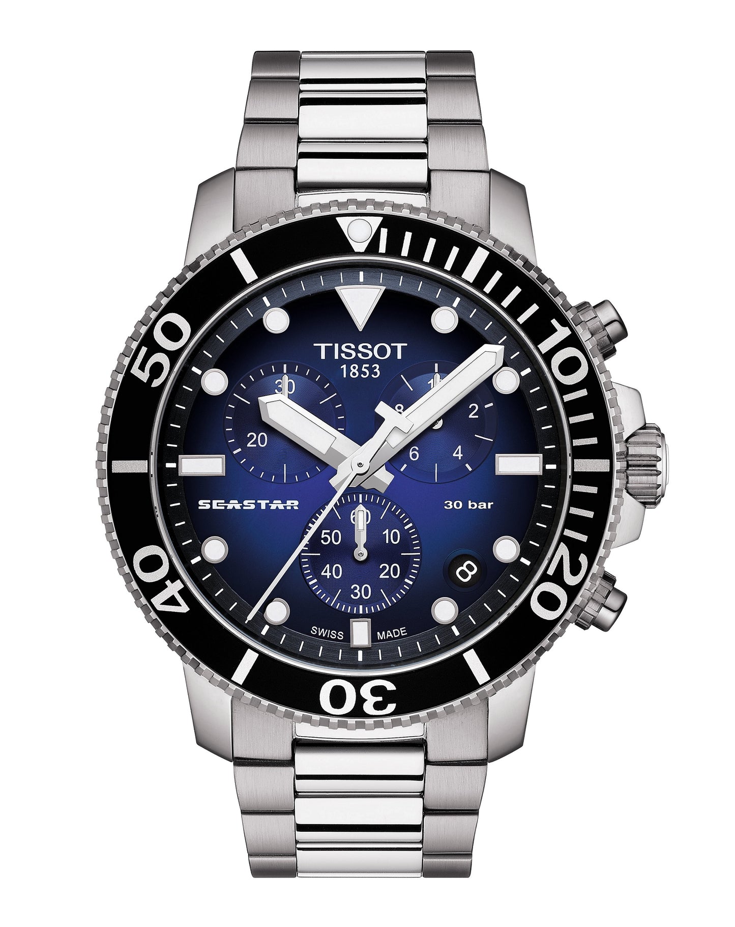 Tissot T120.417.11.041.01 Tissot Seastar 1000 Quartz Graded Blue Black Indexes Watch