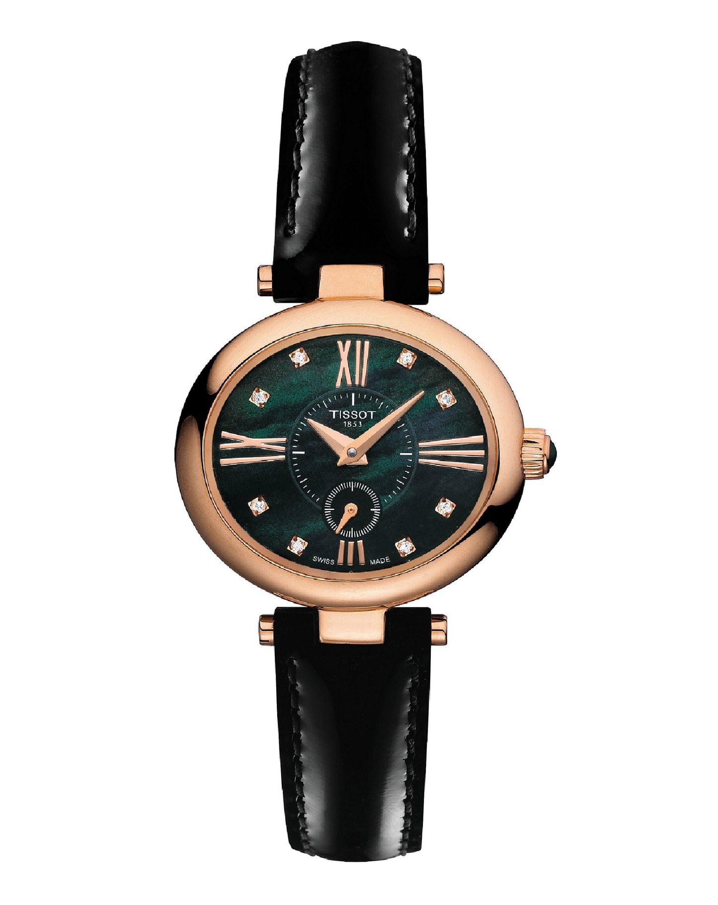 Tissot T917.310.76.126.00 T-Gold Glamorous 18Kt Leather Strap With Diamonds Watch