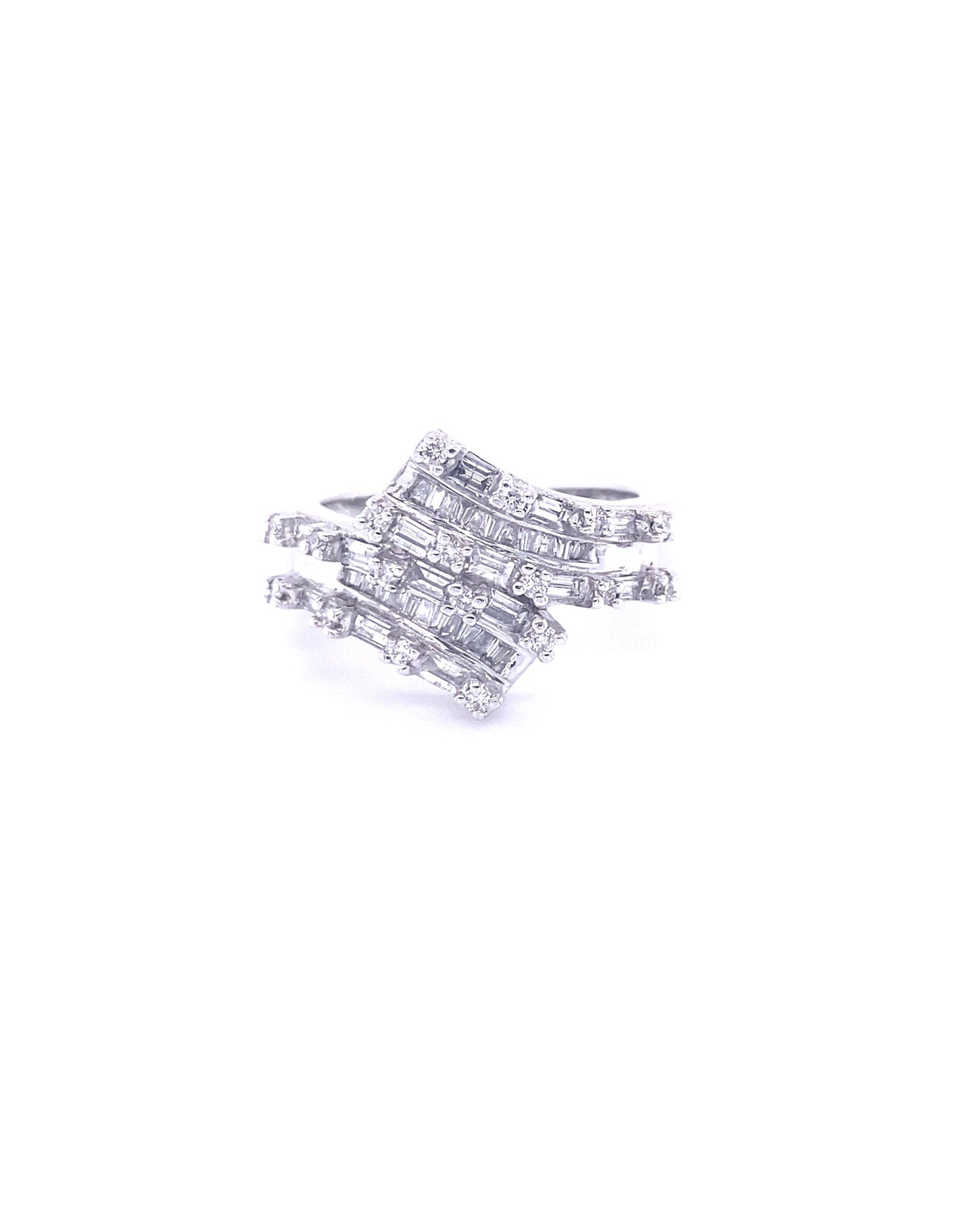 Diamonds Criss Cross Diamond Ring, 0.75 Ct Rings