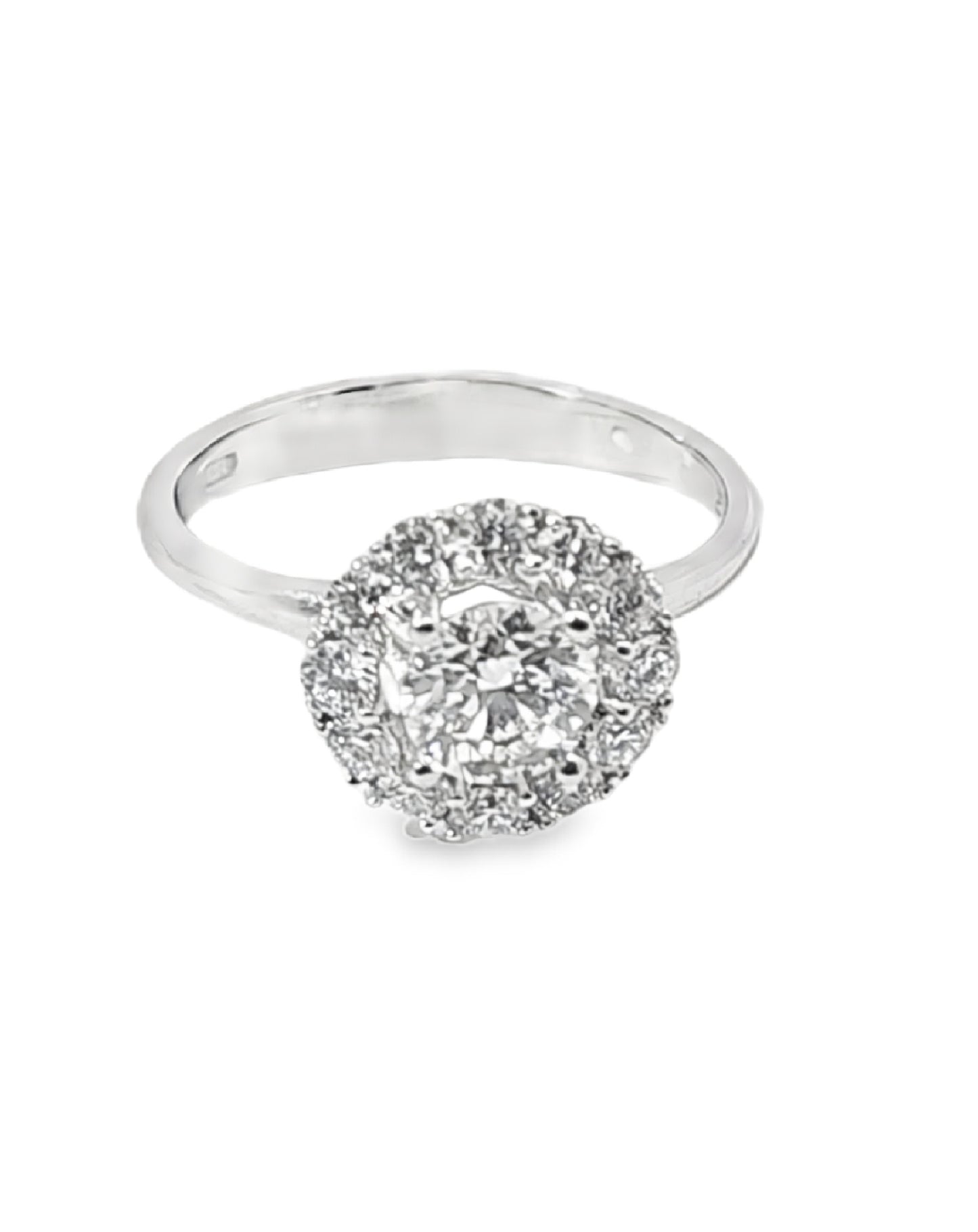 Solitaire Effect Engagement Diamond Ring 0.78+ 0.61