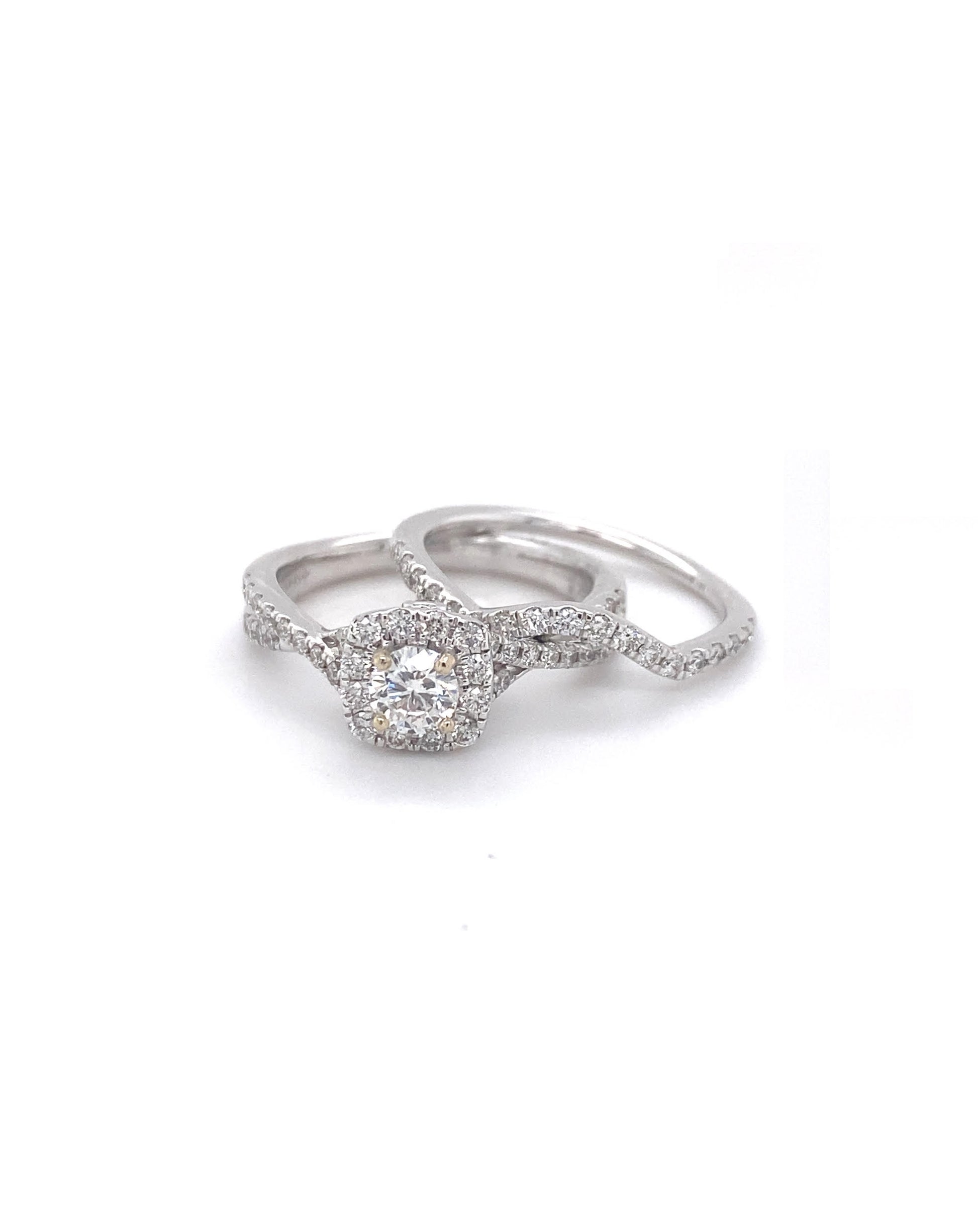 Diamonds Solitaire Shouldered with Diamonds Ring 1,00 CT Rings