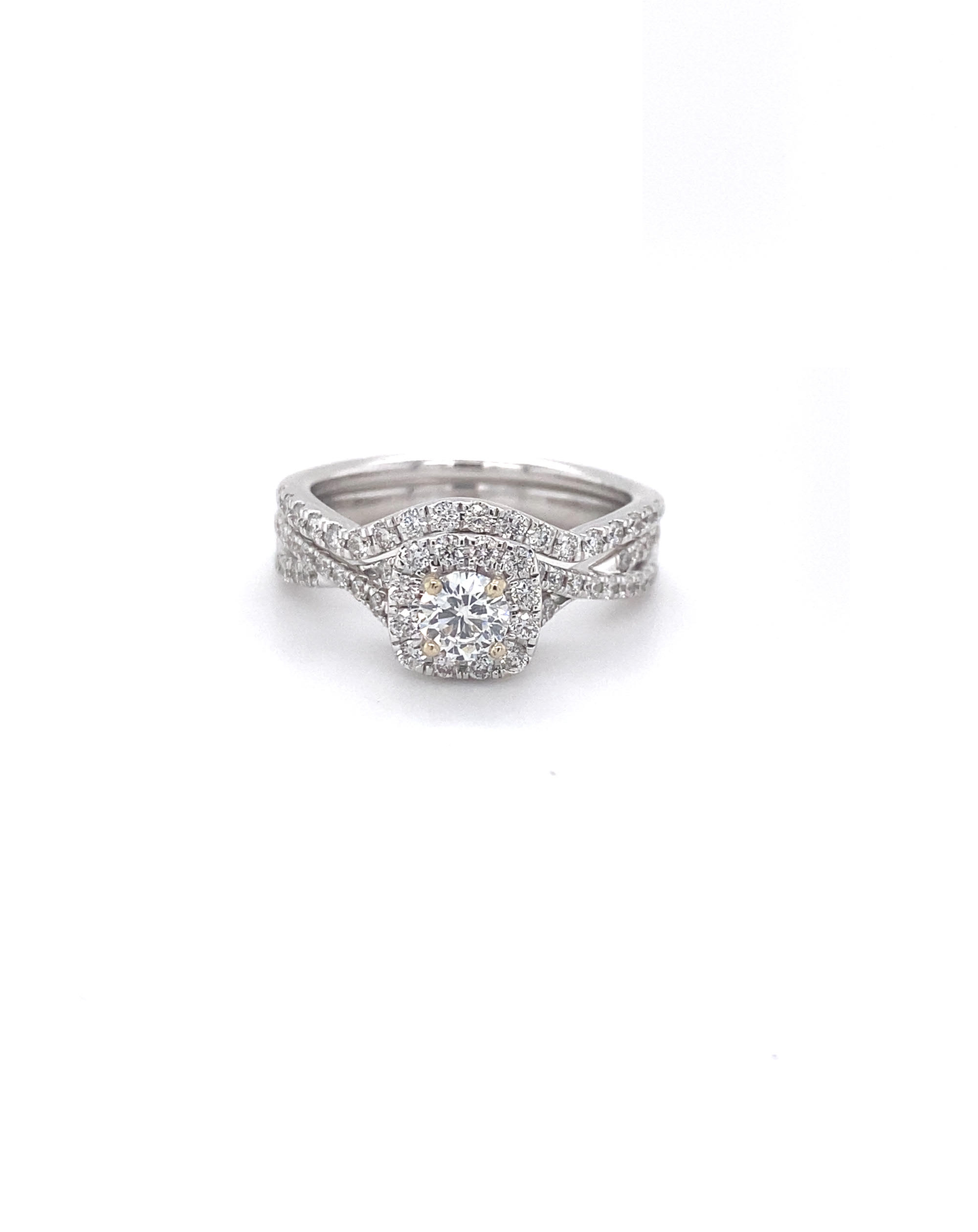 Diamonds Solitaire Shouldered with Diamonds Ring 1,00 CT Rings