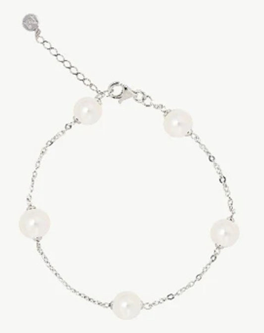 15665.01.2.B18.000 Majorica White Pearl Ilusion Bracelet