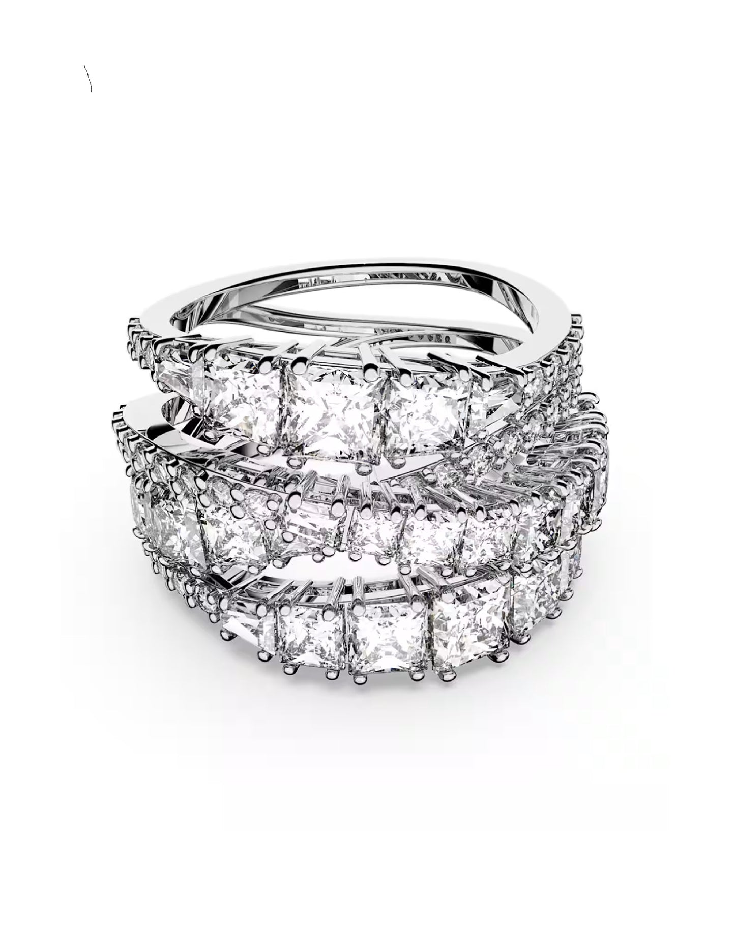 5584646 Swarovski HYPERBOLA White Tone, Ring Size 58